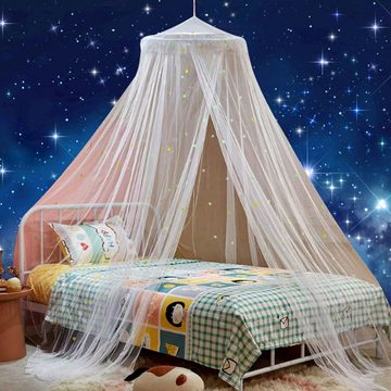 Lubgitsr Moskitonetz Betthimmel mit fluoreszierenden Sternen, Moskitonetz Bett für Baby (1 St)