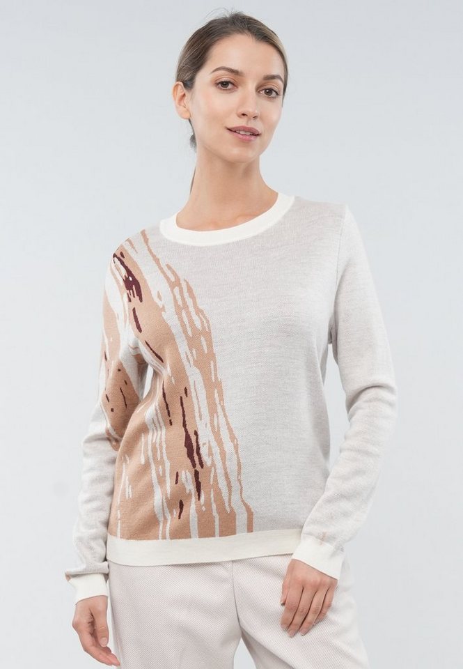 GIORDANO ladies Sweatshirt mit elegantem Marmor-Muster