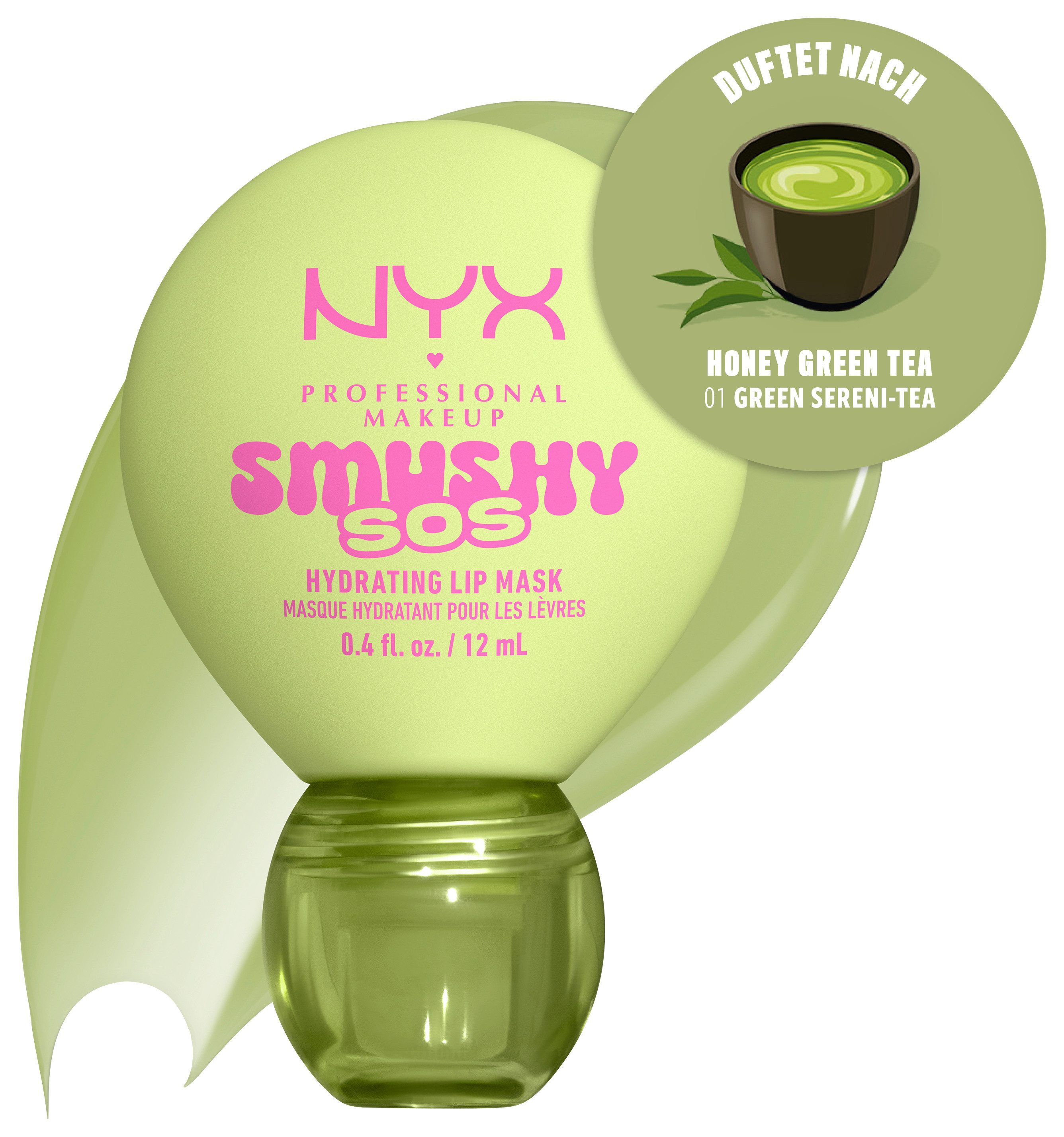 NYX PROFESSIONAL MAKEUP Lippenpflegemittel SMUSHY SOS GLOSSSY LIP BALM, pflege, getönte Farbe und professioneller Shine, alles in einem