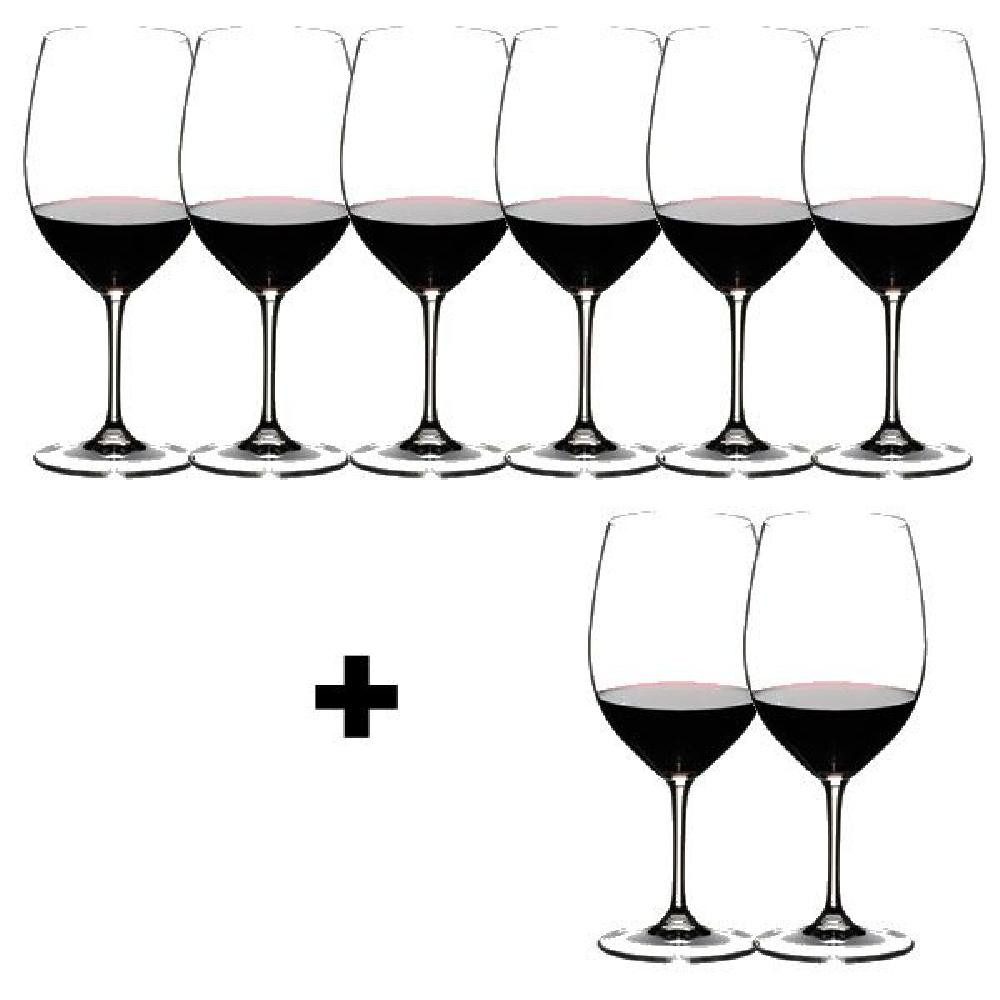 RIEDEL THE WINE GLASS COMPANY Rotweinglas Gläser-Geschenkset Vinum Cabernet Sauvignon-Merlot (Bordeaux) (Pay 6 G