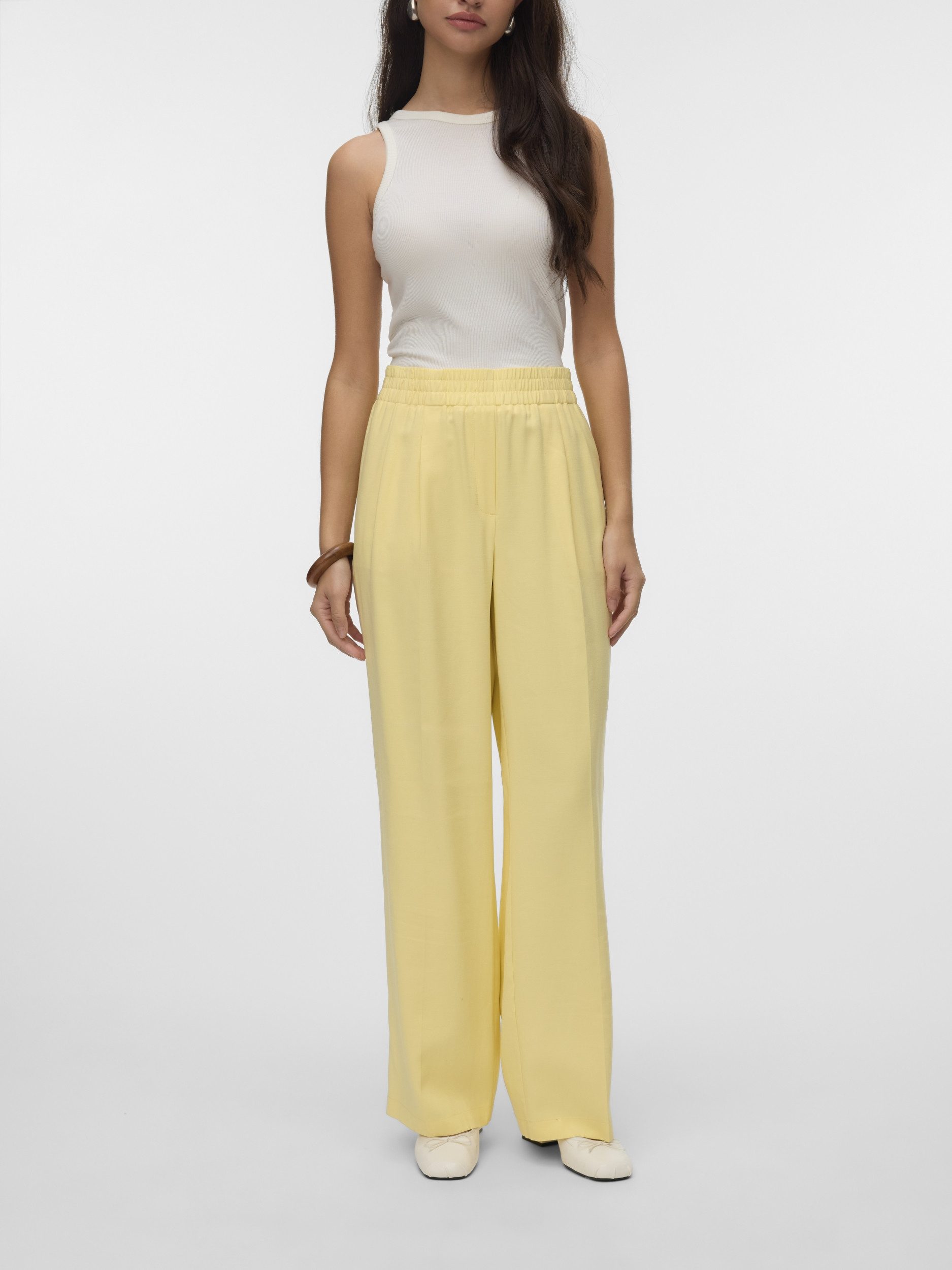 Stoffhose VMCARMEN HW WIDE PLEAT PULL-ON PANT