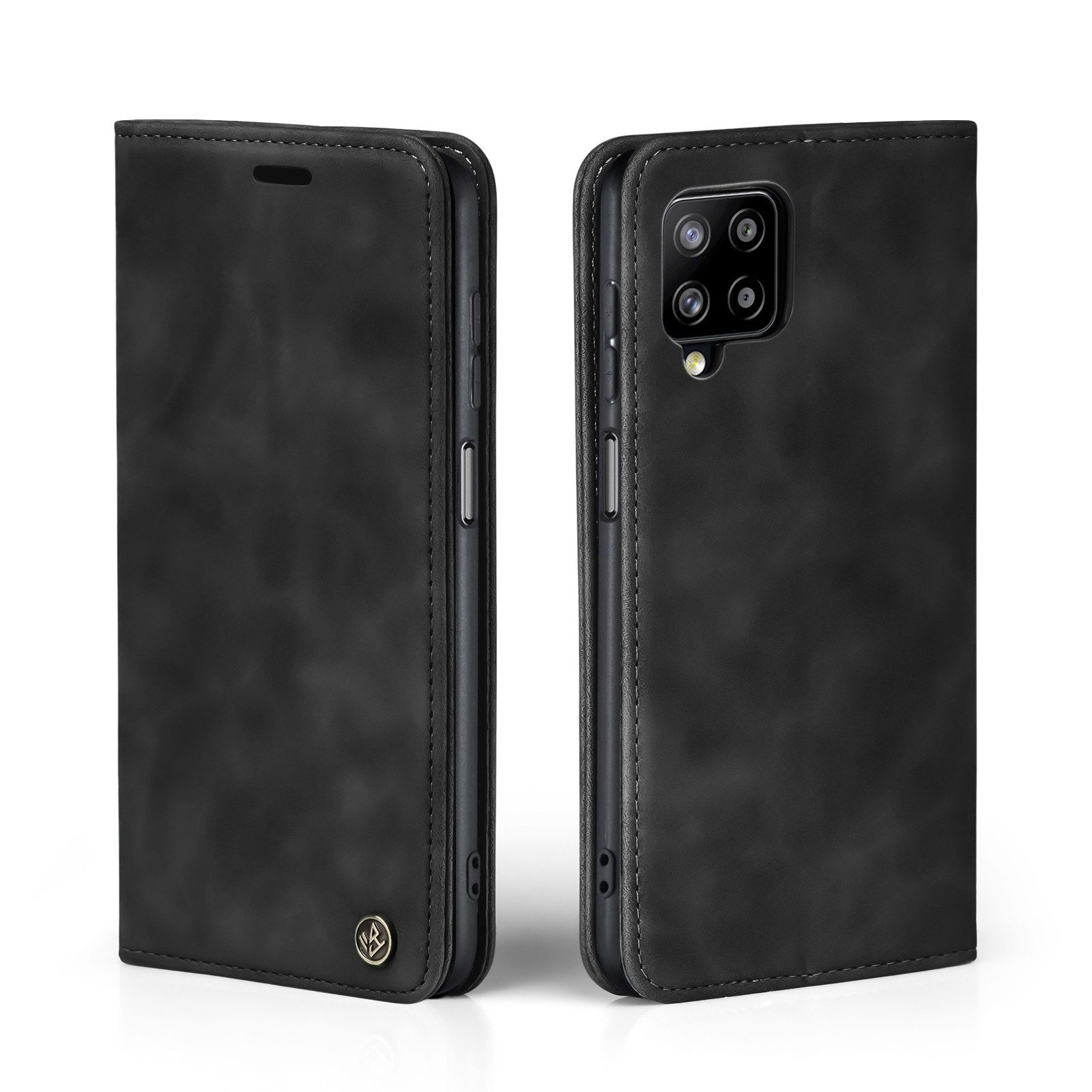 Tec-Expert Handyhülle Tasche Hülle für Samsung Galaxy A12 6.5 Zoll, 6.5, Cover Klapphülle Case mit Kartenfach Fliphülle aufstellbar