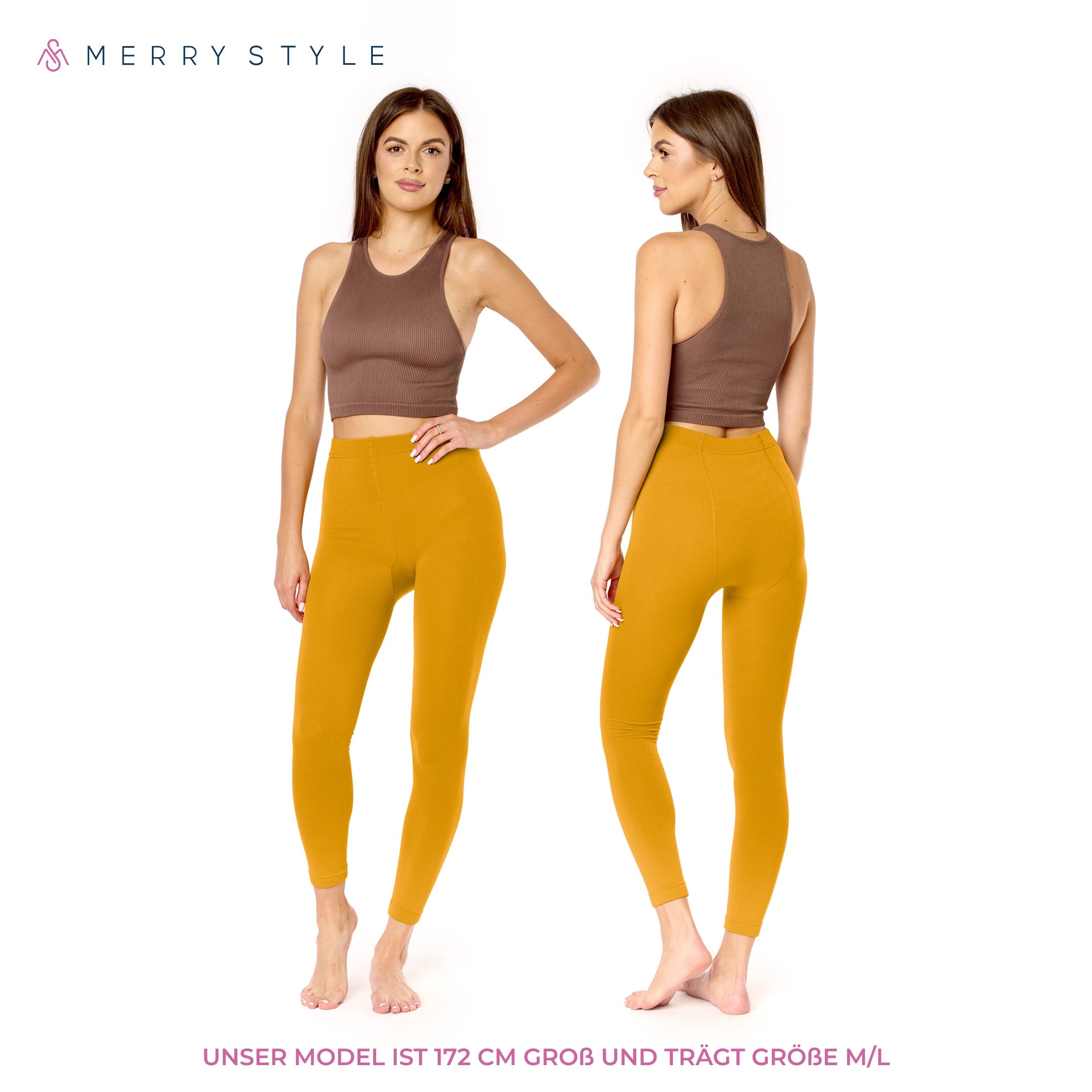 Merry Style Leggings Thermo Leggings Damen Gefütterte Thermoleggings Winter MS-ATX-441 (1-tlg)