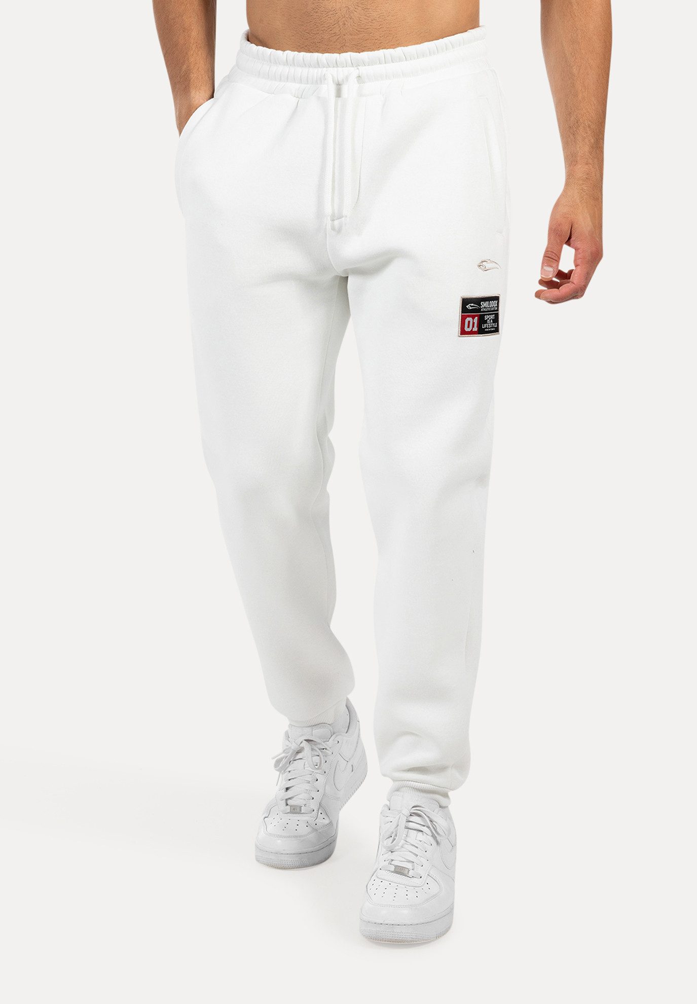 Smilodox Jogginghose Rayk, Bequeme Hose mit Logo Print, elastischem Bund, Bündchen Stretch-Material sportliche und lässige Alltagslooks Sport Freizeit