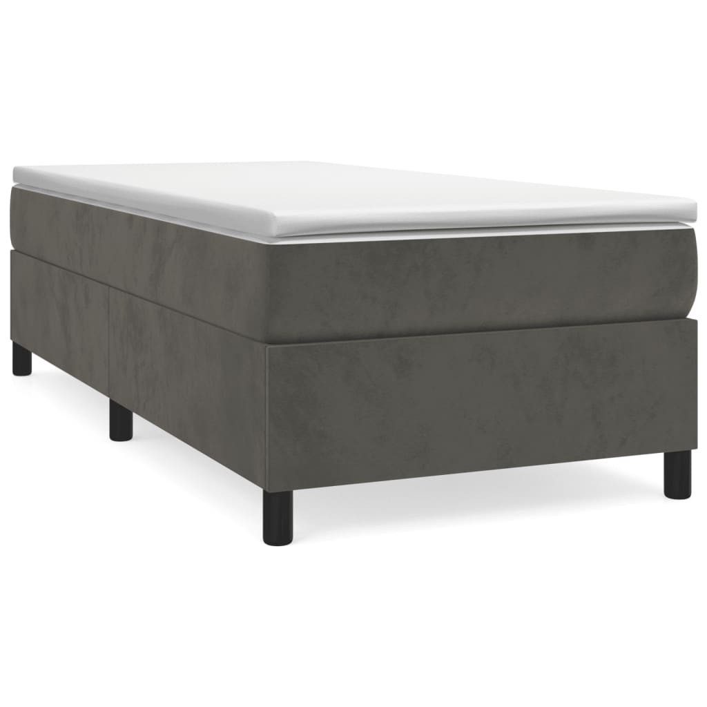 vidaXL Bettgestell, Bettrahmen Dunkelgrau 90x200 cm Samt