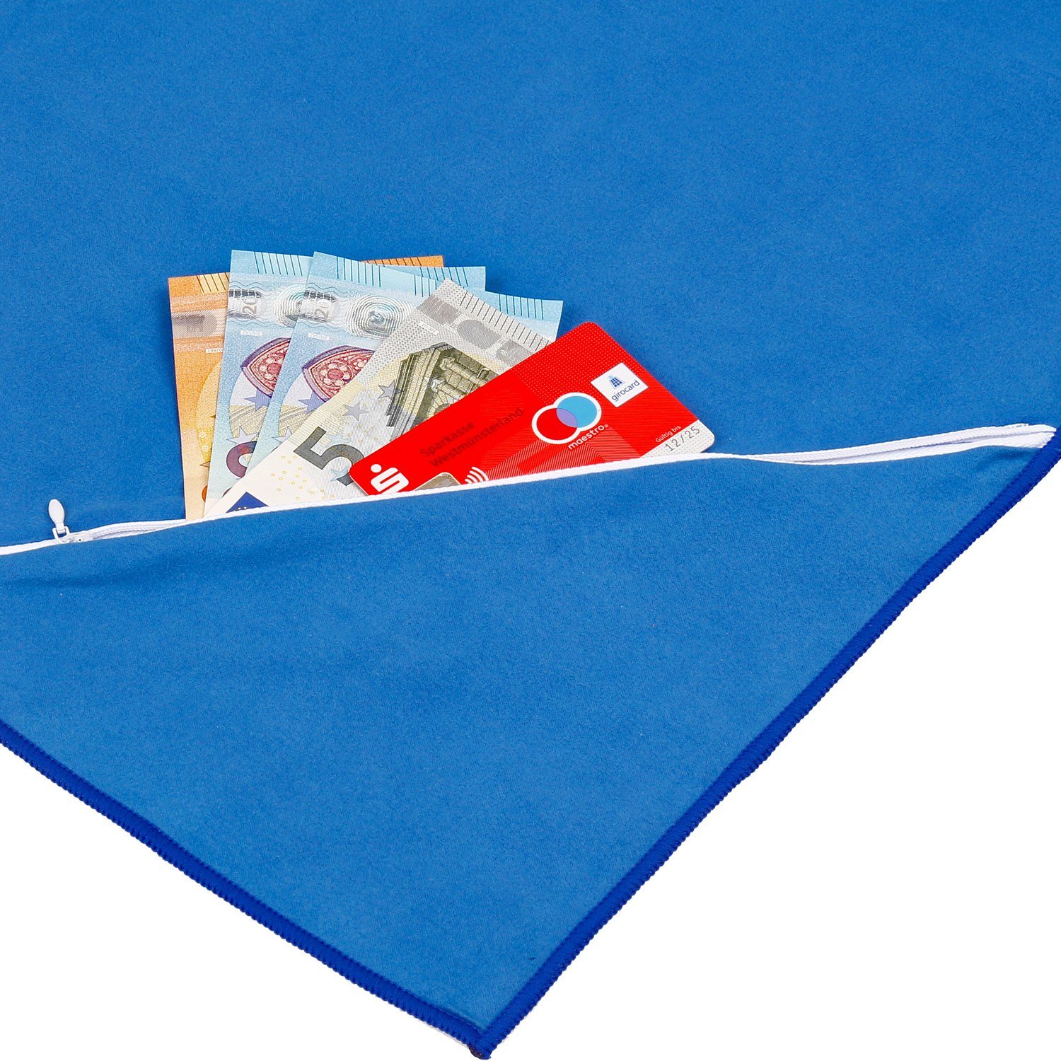 Mach1 Sporthandtuch Mikrofaser Sport Handtuch – kompakt & schnell trocknend, (1-St), Mit Reißverschlussfach