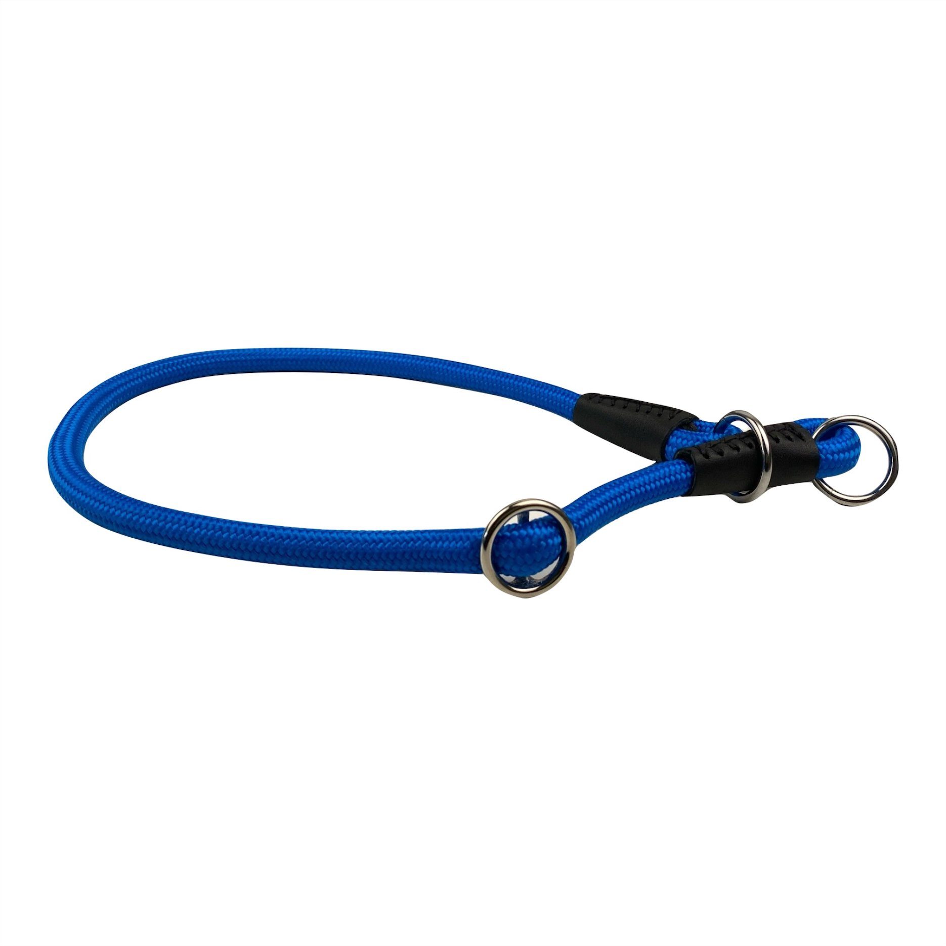 MediMuc Hunde-Halsband Soft Cord - Hundehalsband mit Zugbegrenzung, Endkappen aus Leder