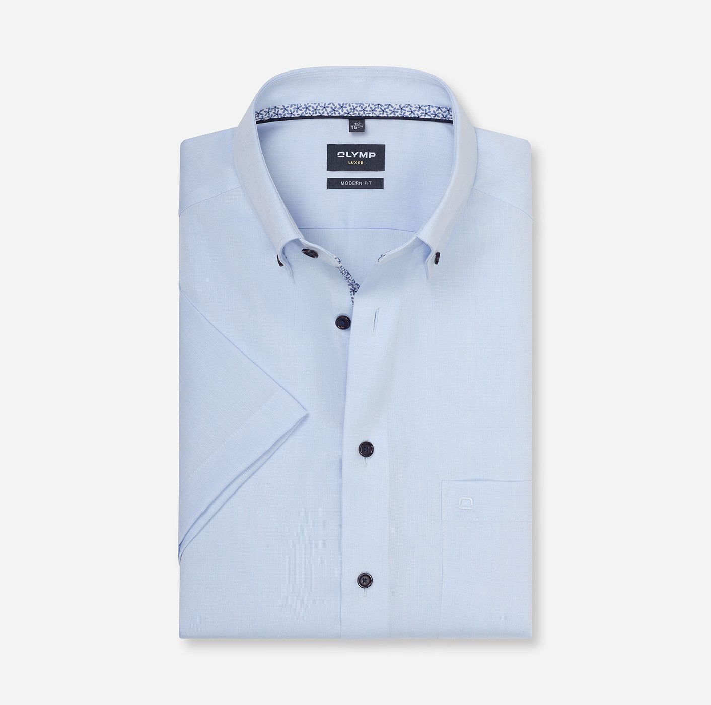 OLYMP Kurzarmhemd Luxor Businesshemd, modern fit, Button-down-Kragen