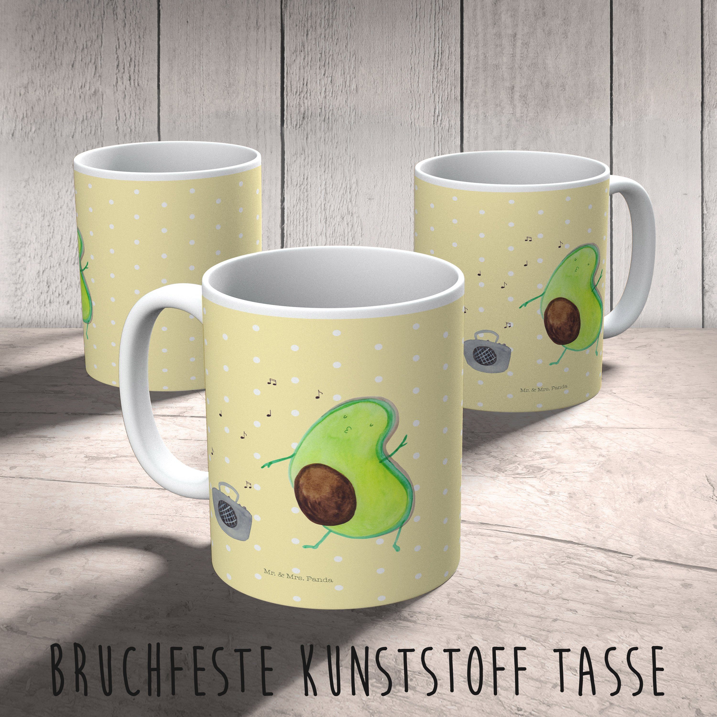 & Geschenk, Mrs. Gelb Kinderbecher Kunststoff Kunststoff Feier, Tasse, Mr. - Avocado - Veg, Pastell tanzt Panda