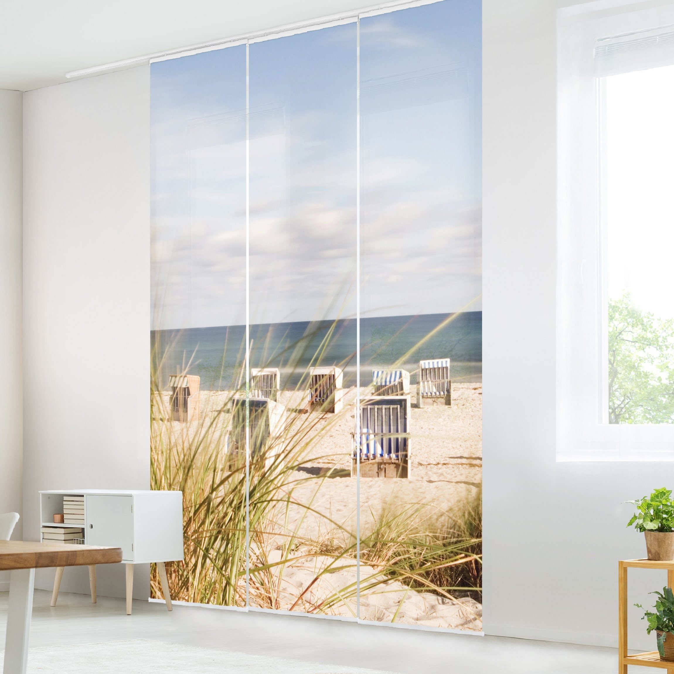 Bilderdepot24 Schiebegardine modern Flächenvorhang blickdicht Ostsee günstig online kaufen