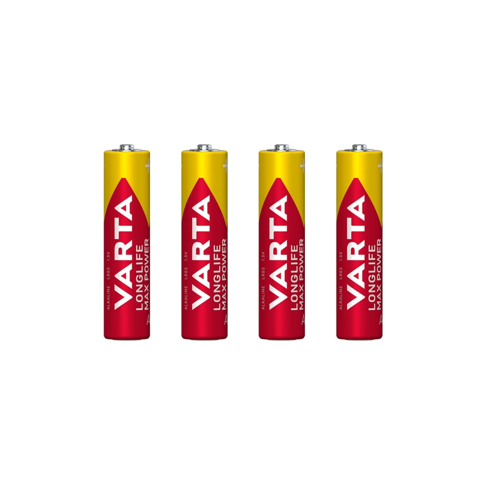 VARTA Batterie Longlife Max Power 4xAAA Batterie, (4 St)