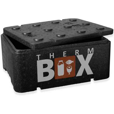 THERM-BOX Thermobehälter Profibox 12BL 12L Innenmaß:36x26x13cm Wiederverwendbar, Styropor-Piocelan, (1, 0-tlg., Box mit Deckel im Karton), Isolierbox Thermobox Kühlbox Warmhaltebox Styroporbox