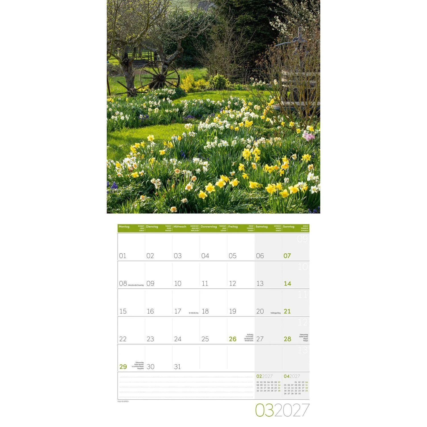 Ackermann Wandkalender In meinem Garten Kalender 2027 - 30x30 - Art12 – Bild 4 von 5