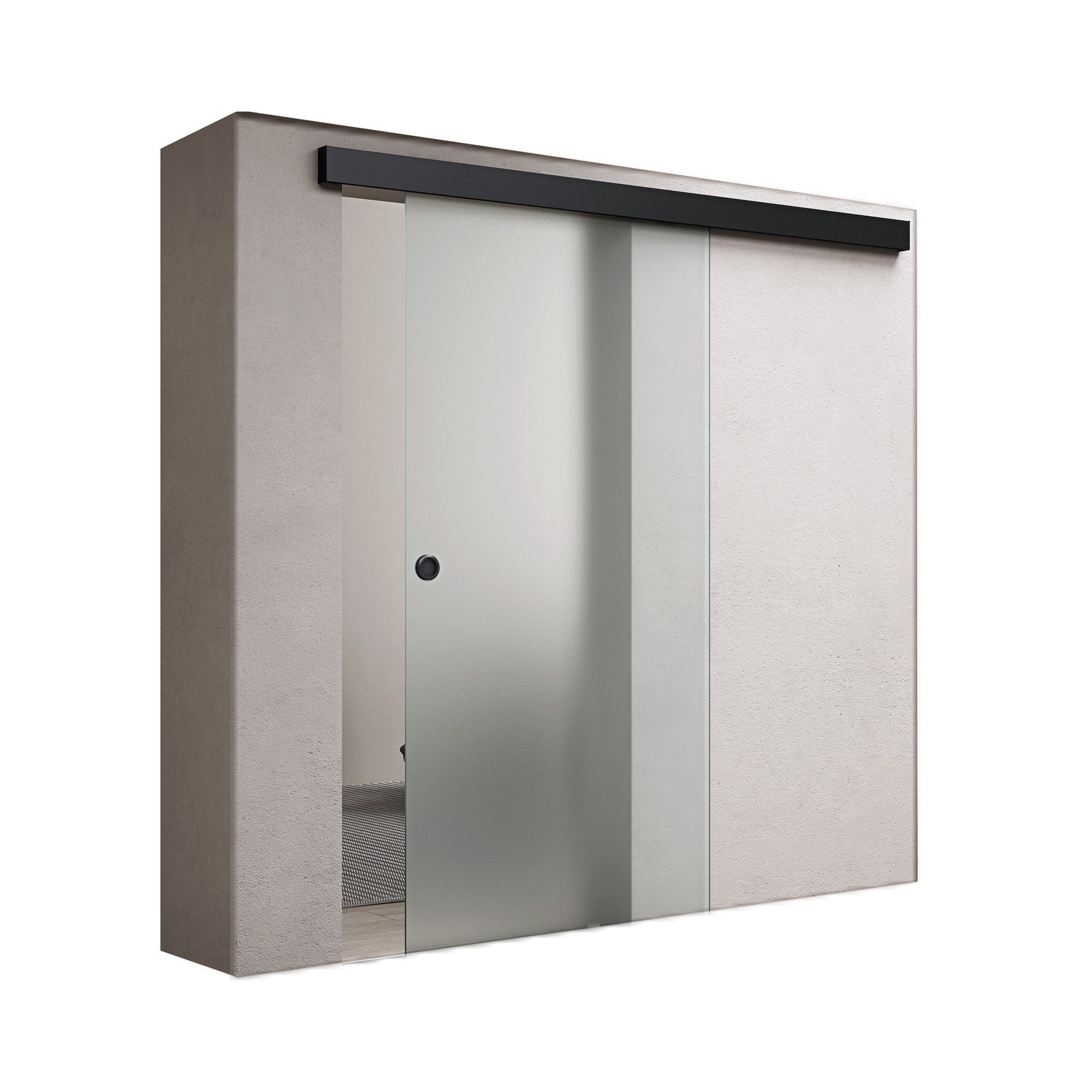 doporro Glasschiebetür Türen Schwarz Softclose-Automatik Schiebetür günstig online kaufen