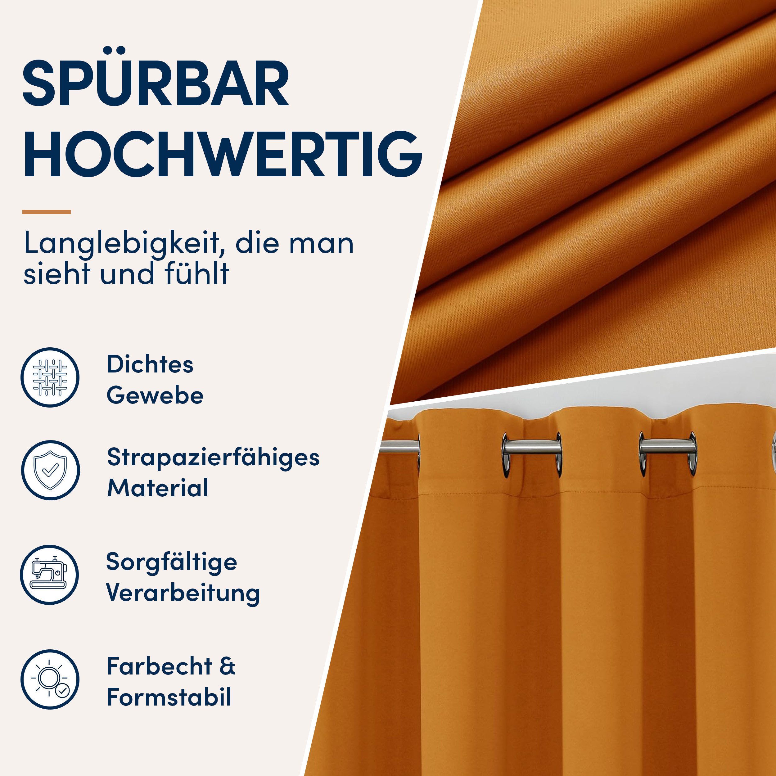 Stoffschmiede Gardine, Blickdicht, Raumverdunkler, Ösen