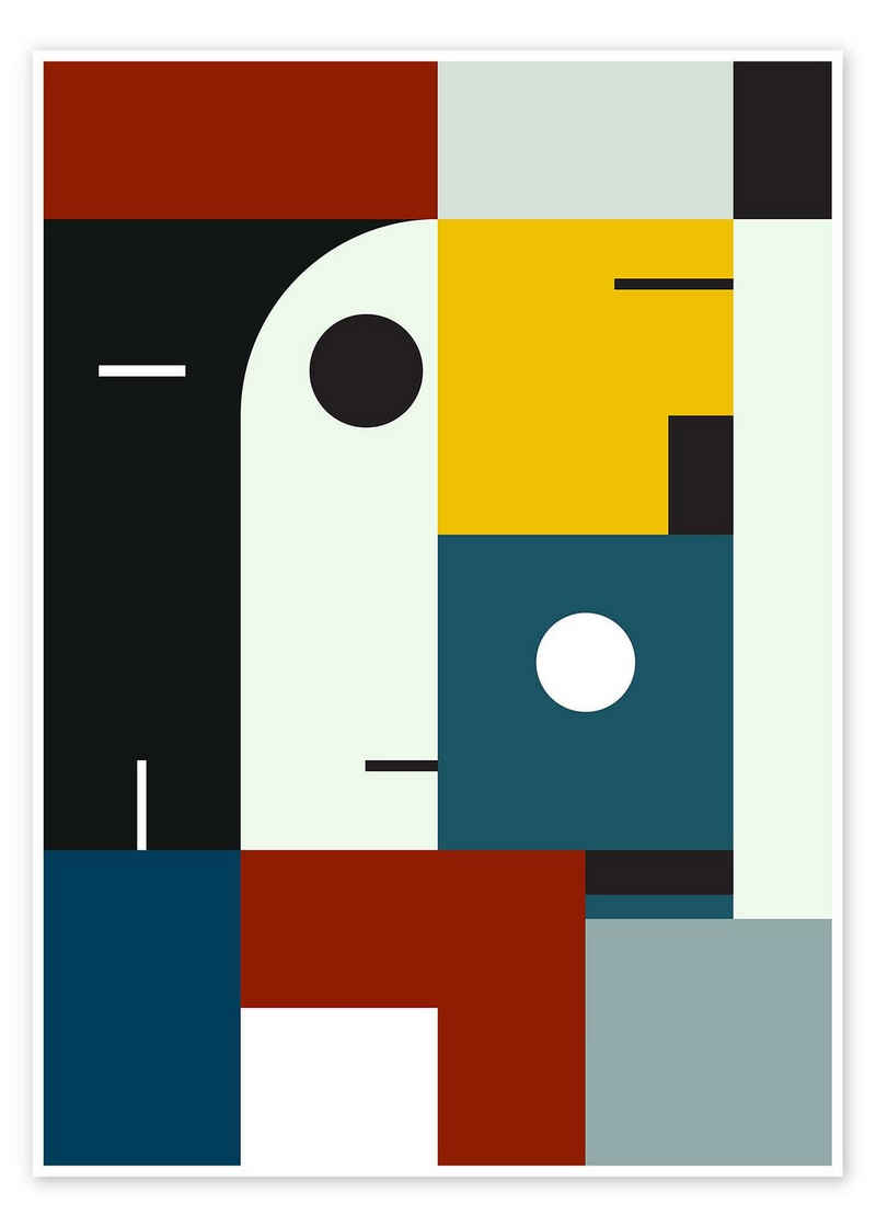 Posterlounge Poster THE USUAL DESIGNERS, Bauhaus Zeit, Wohnzimmer Modern Illustration