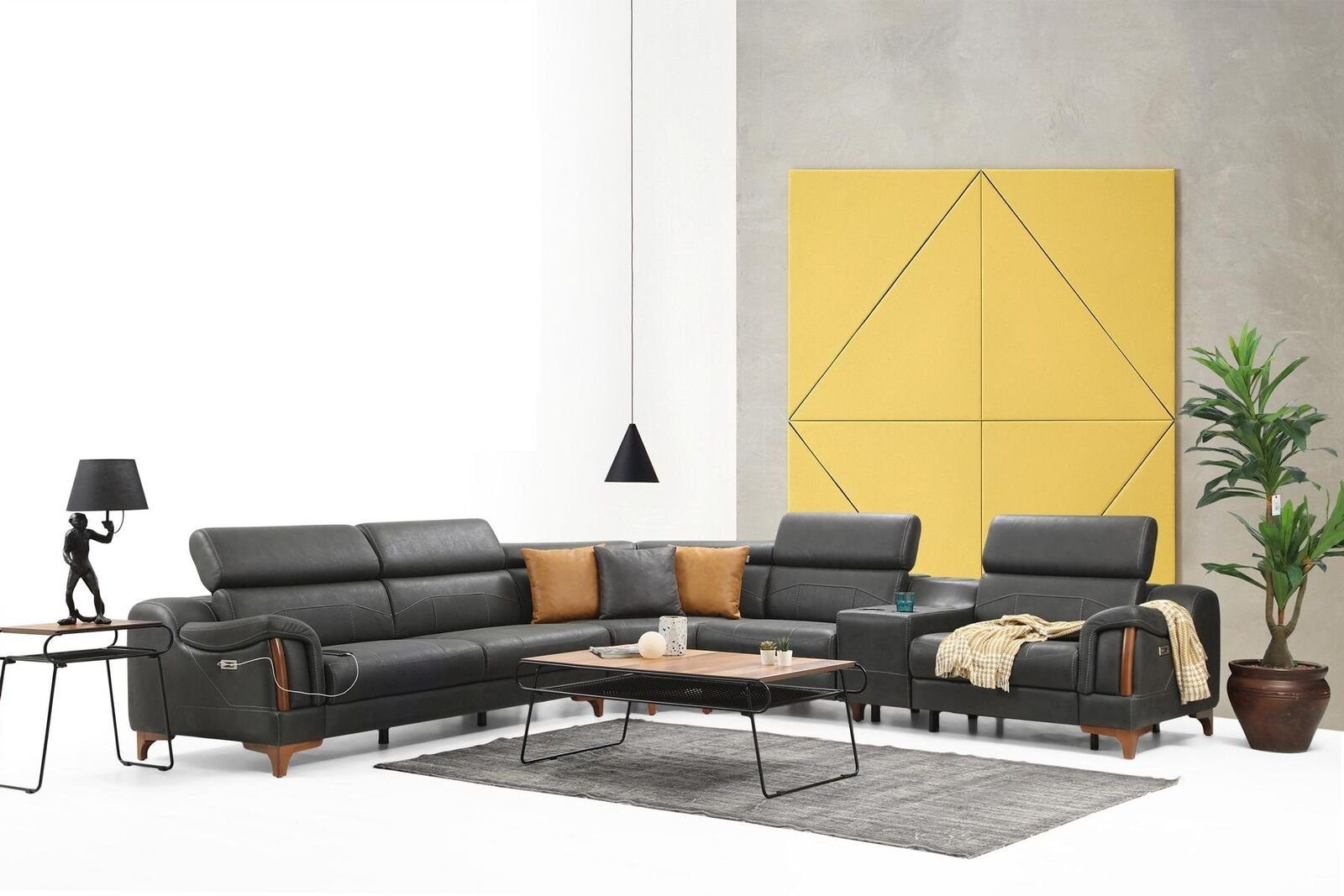 JVmoebel Ecksofa Ecksofa Luxus Sofa L-Form Neu Möbel Wohnzimmer Designer Modern, 6 Teile, Made in Europa | Ecksofas