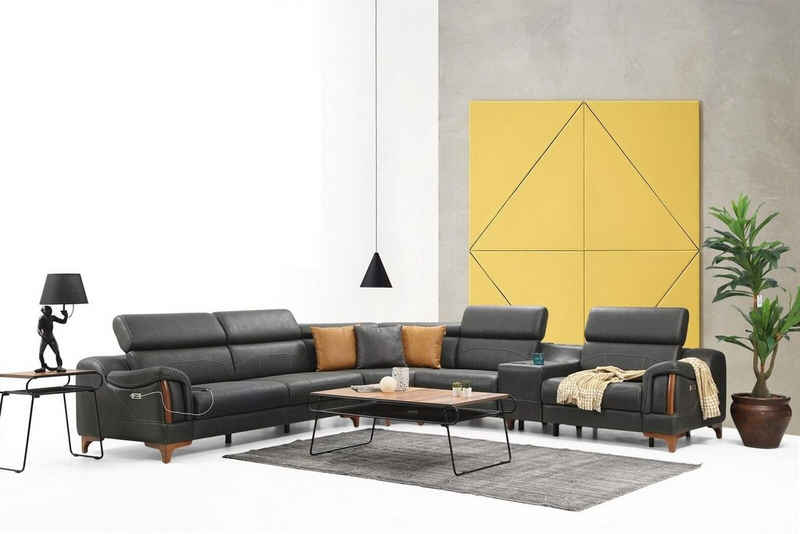 JVmoebel Ecksofa Ecksofa Luxus Sofa L-Form Neu Möbel Wohnzimmer Designer Modern, 6 Teile, Made in Europa