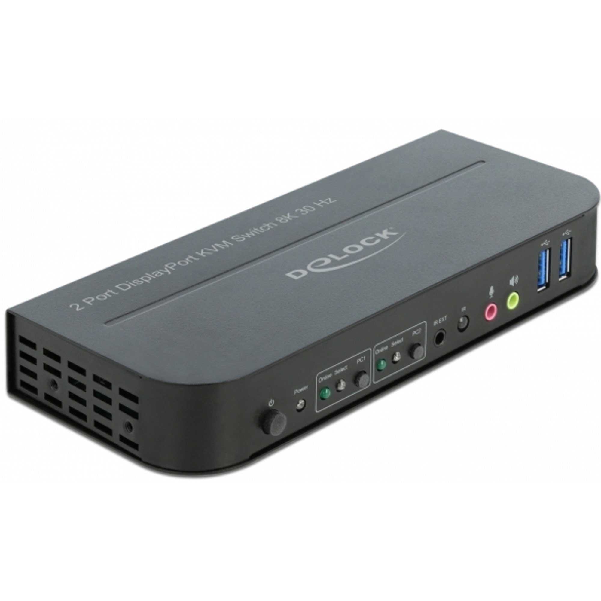 VGA-Switch DeLOCK DisplayPort 1.4 KVM Switch 8K 30 Hz mit USB