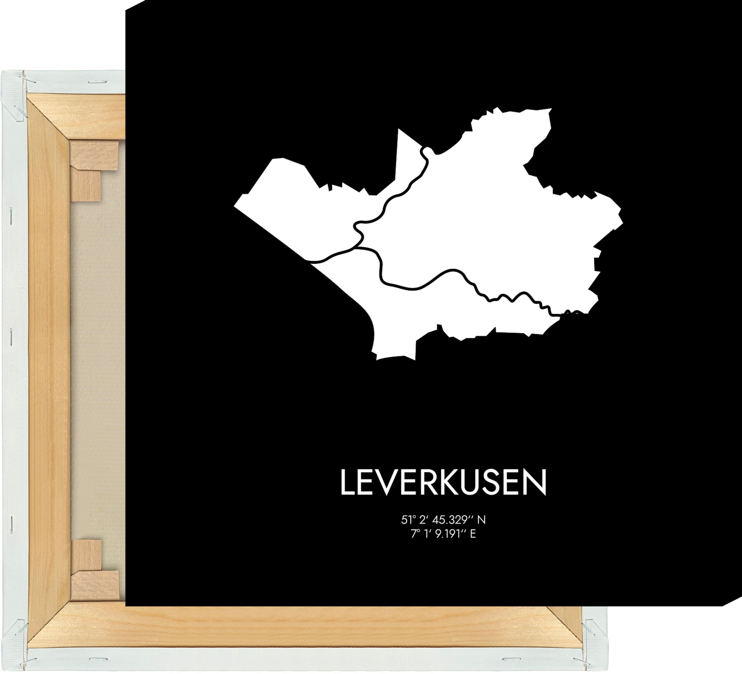 MOTIVISSO Leinwandbild Leverkusen Koordinaten #3