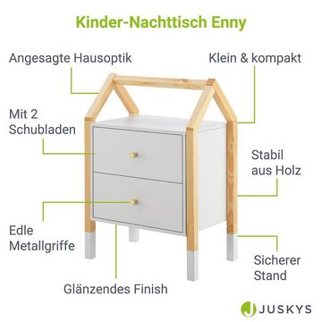 Juskys Nachttisch Enny, sicherer Stand, geringe Höhe, modernes Hausdesign