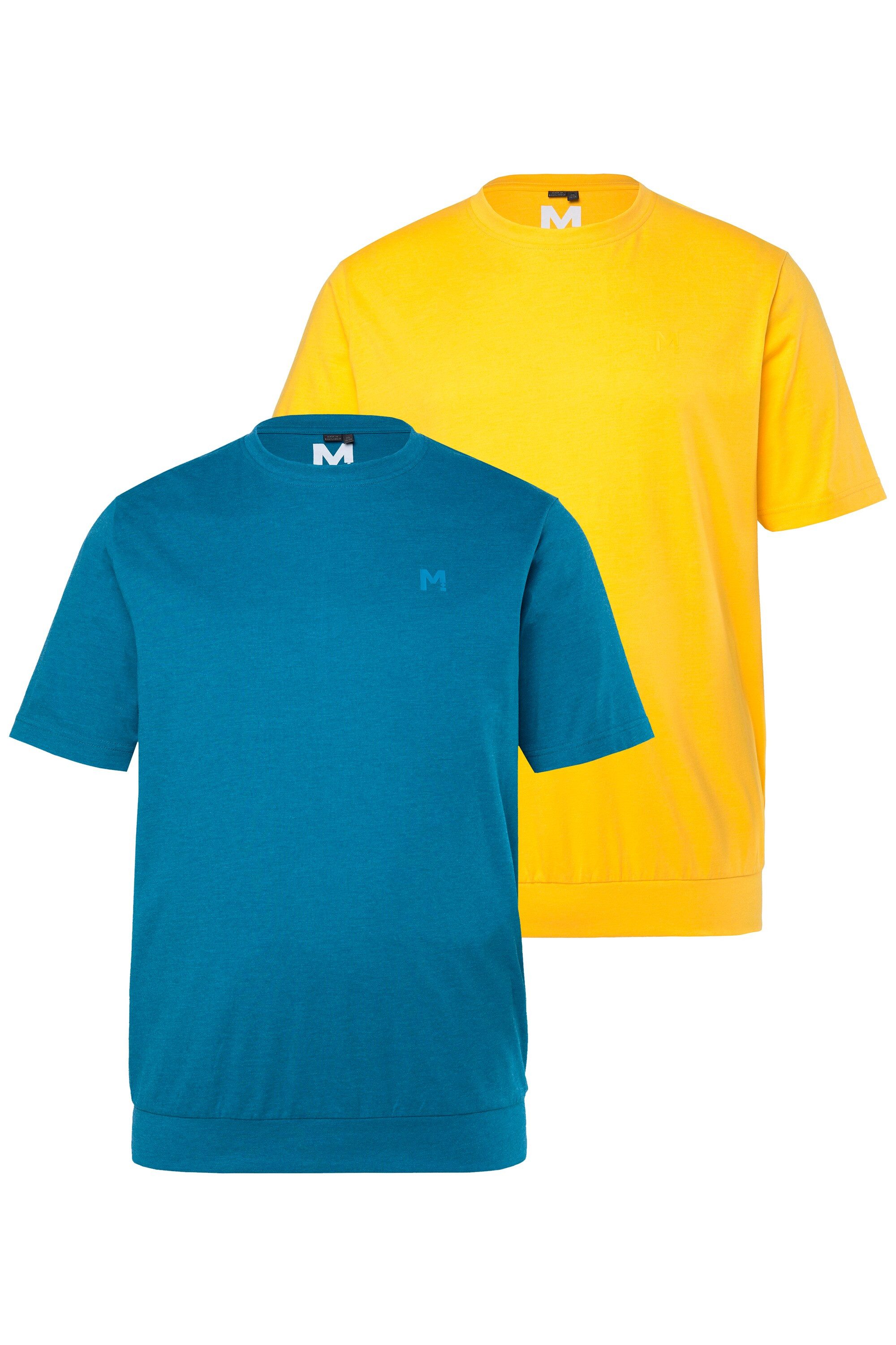 T-Shirt T-Shirts 2er-Pack Bauchfit Basic Halbarm