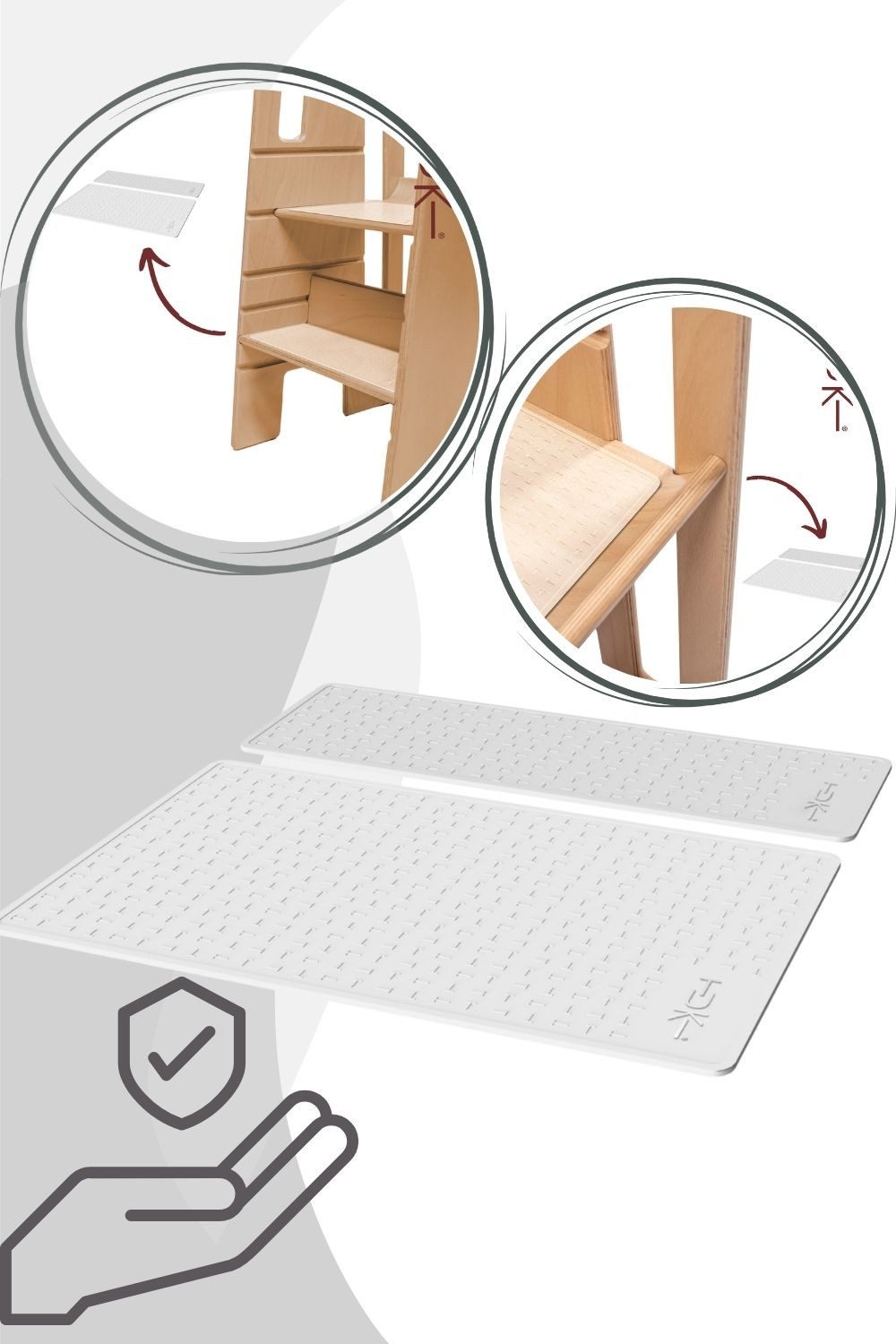 Tuki Hochstuhl Tuki® Anti-Rutschmatten Set