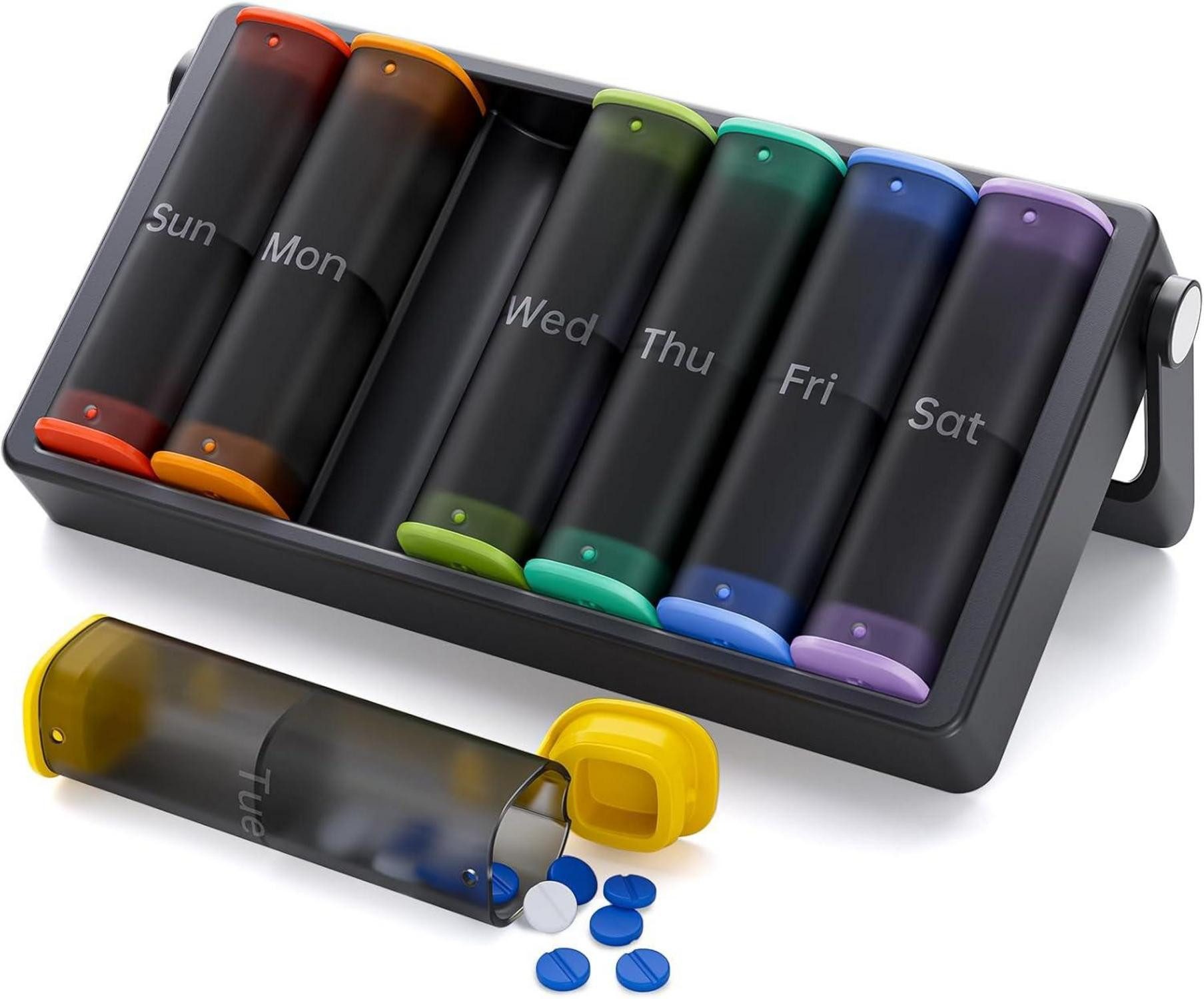 Pillendose Tablettenbox 7 Tage Pillendose 2 Fächer Medikamentenbox