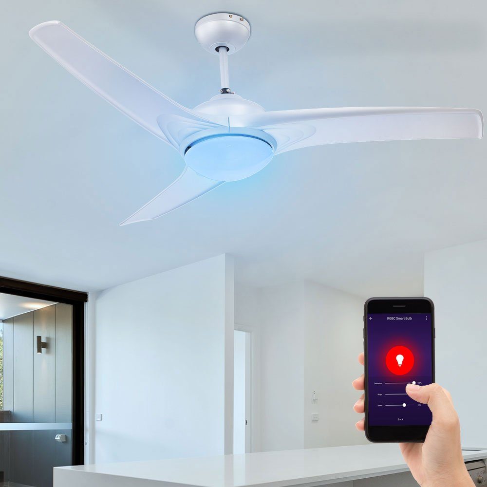 etc-shop Deckenventilator, Smart Home Decken Google Ventilator Fernbedienung App Alexa