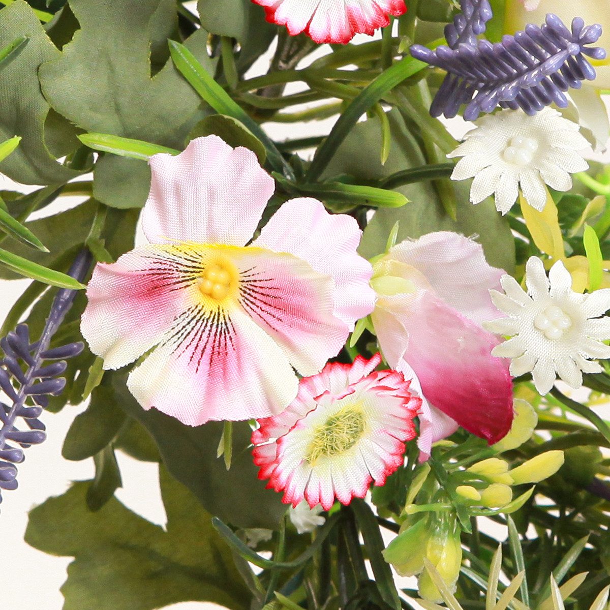 Viana Dekokranz Blumenkranz Künstliche Deko Frühjahr Rosa Creme Lavendel 33 günstig online kaufen