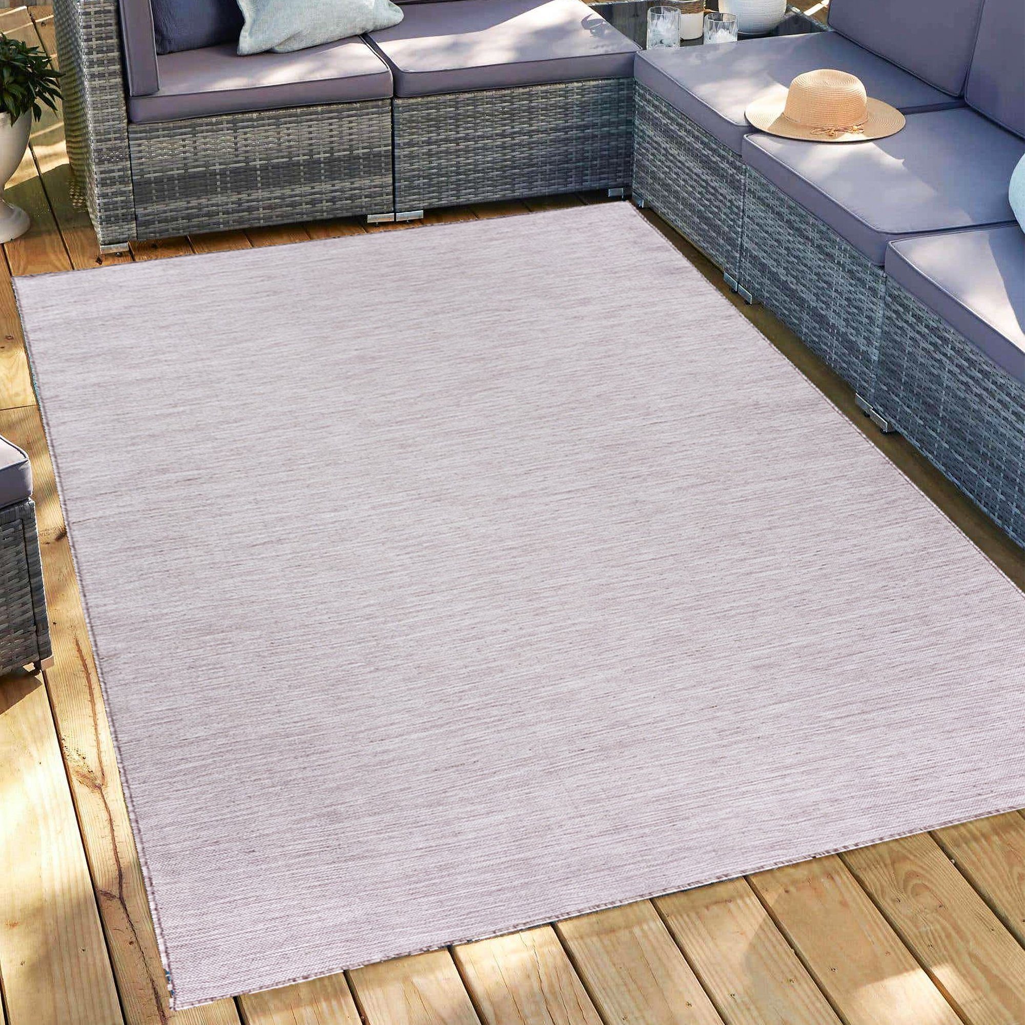 Miovani Indoor Outdoorteppich Sisal-Look Gartenteppich Pink Outdoorteppich, Teppich