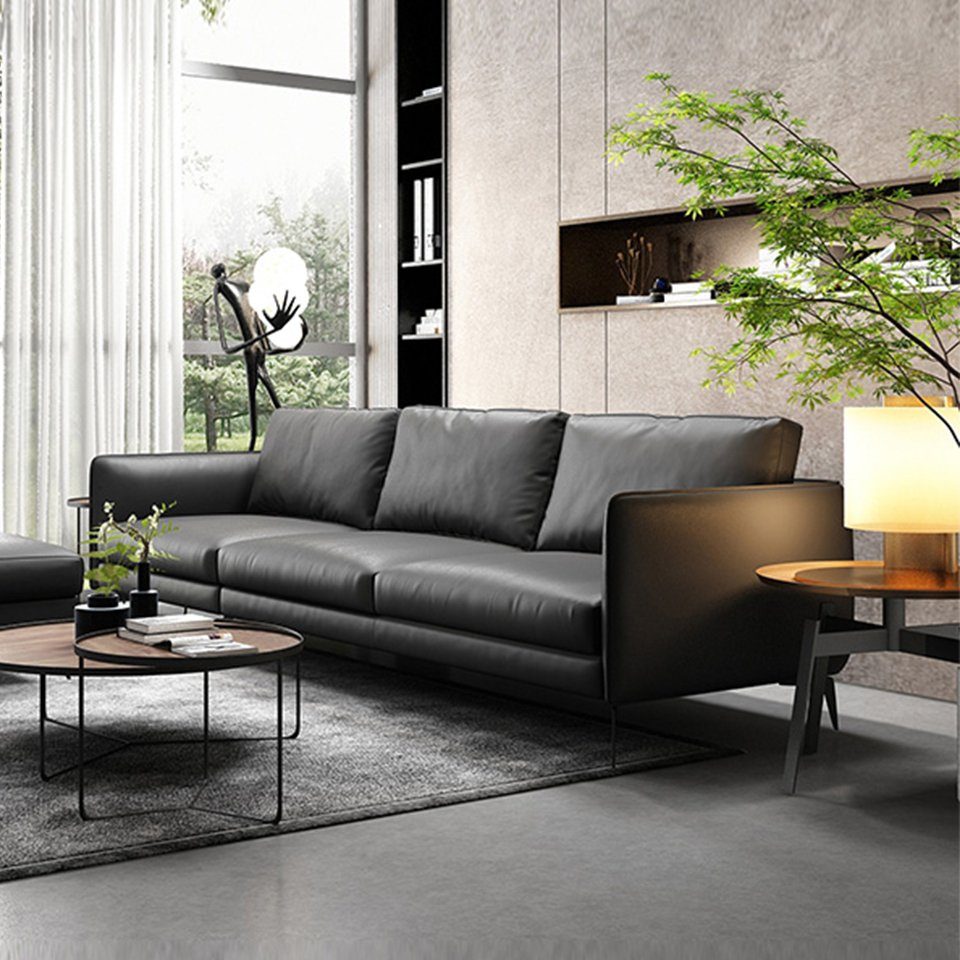 JVmoebel Sofa, Ledersofa Modern Sitzer Design Sofa Wohnlandschaft 3 Couch Sofas