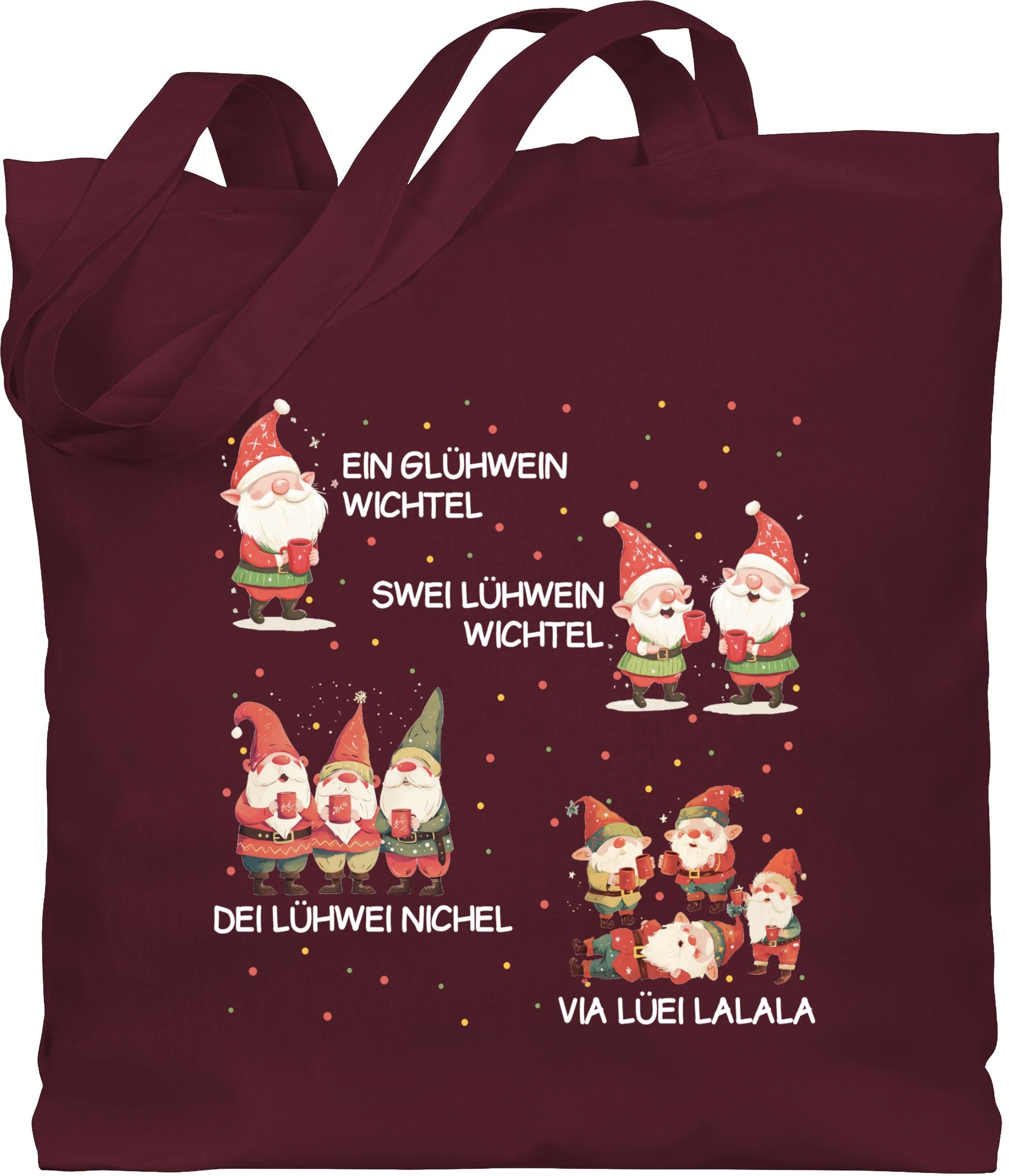 Umhängetasche Ein Glühwein Swei Glühwein, Wichtel, Ein Glühwein Zwei Glühwein, We
