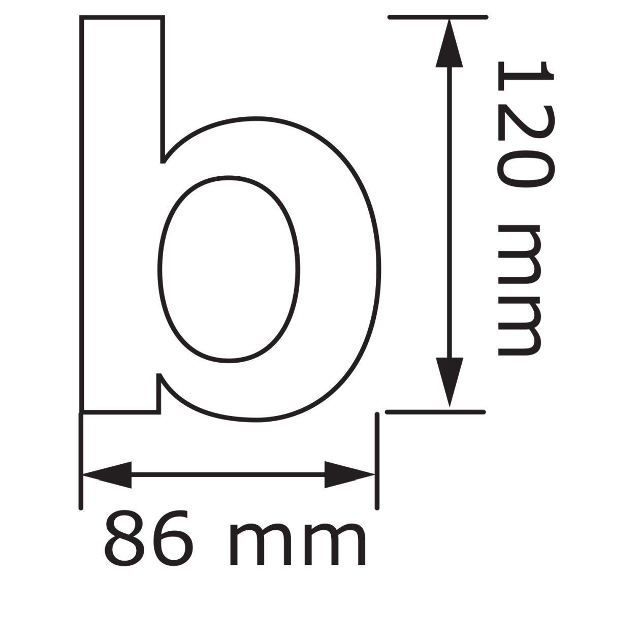 Bravios Briefkasten ''b'' Metallic Hausnummer Grau