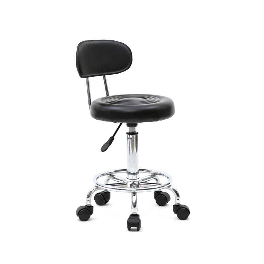 Lollanda Drehhocker Ergonomischer mit Rückenlehne Arbeitshocker Rollhocker, 360° drehbar Höhenverstellbarer 48-58cm für Büro Salon Massage Spa