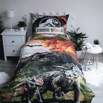 Bettwäsche Jurassic Park World Bettwäsche Set Kopfkissen Bettdecke auch für 135x2, Jurassic World, 100% Baumwolle, 2 teilig, 100% Baumwolle