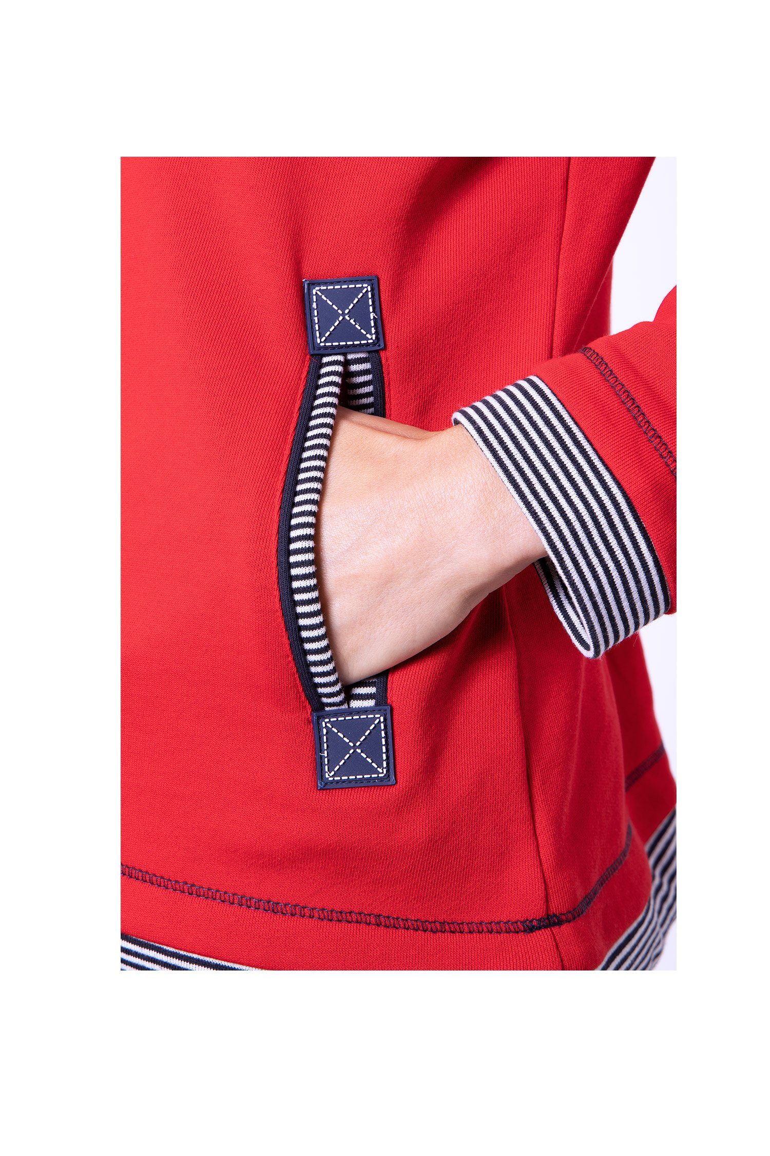großen auch Größen in Sweatshirt 361 W9924620S Sweatshirt Ringelblenden red SER