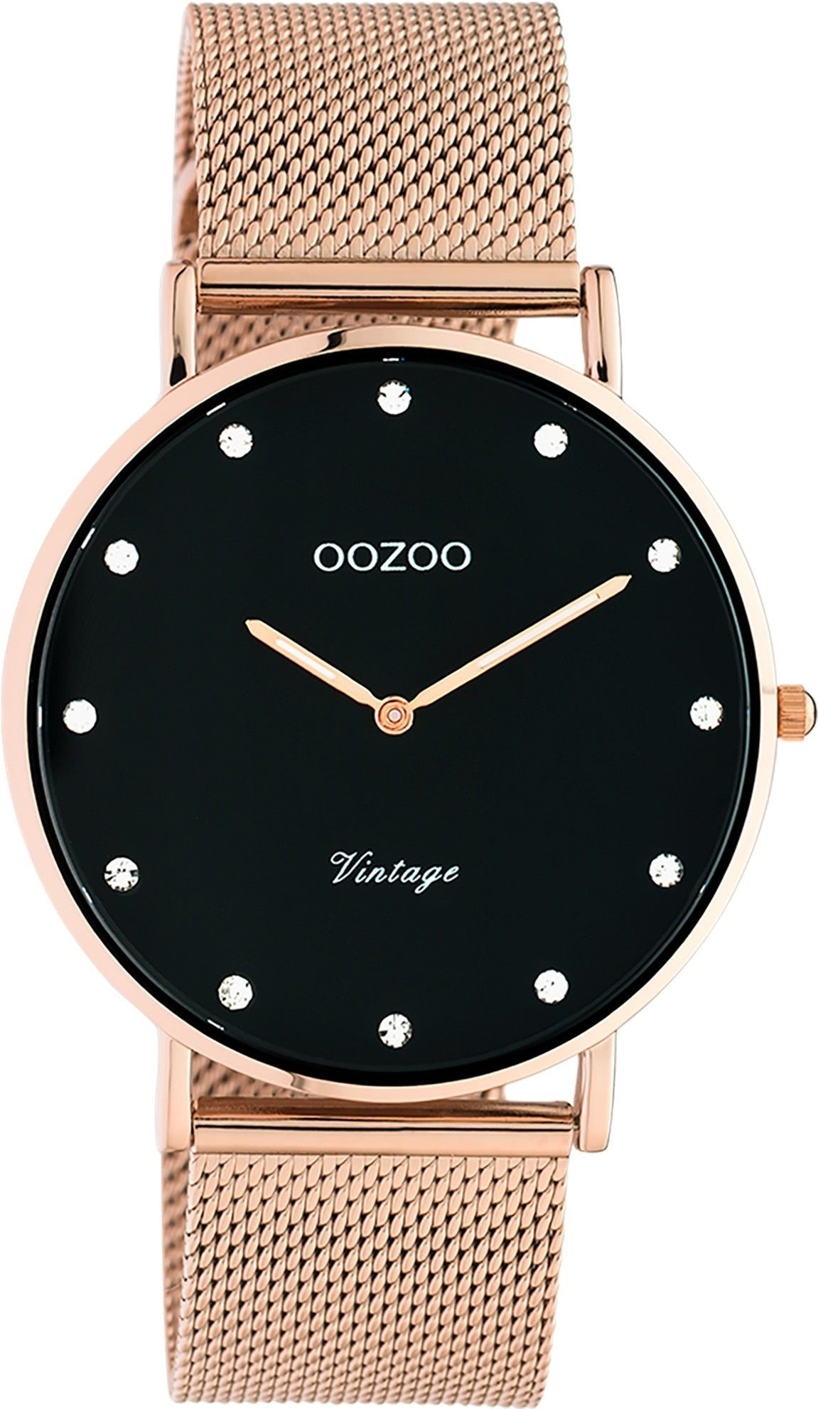 Quarzuhr Oozoo Unisex Armbanduhr roségold Analog