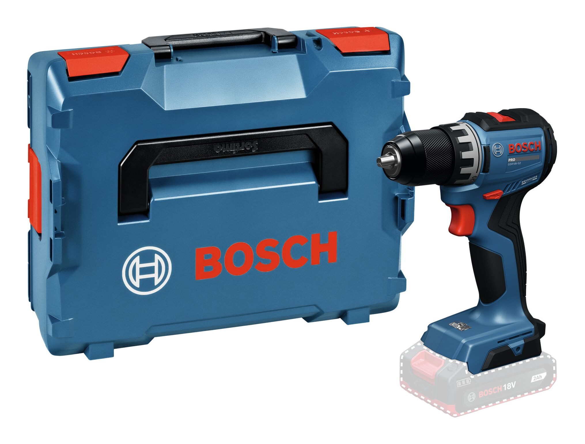 BOSCH Akku-Bohrschrauber GSR 18V-52, 18 V, Ohne Akku - in L-BOXX 136