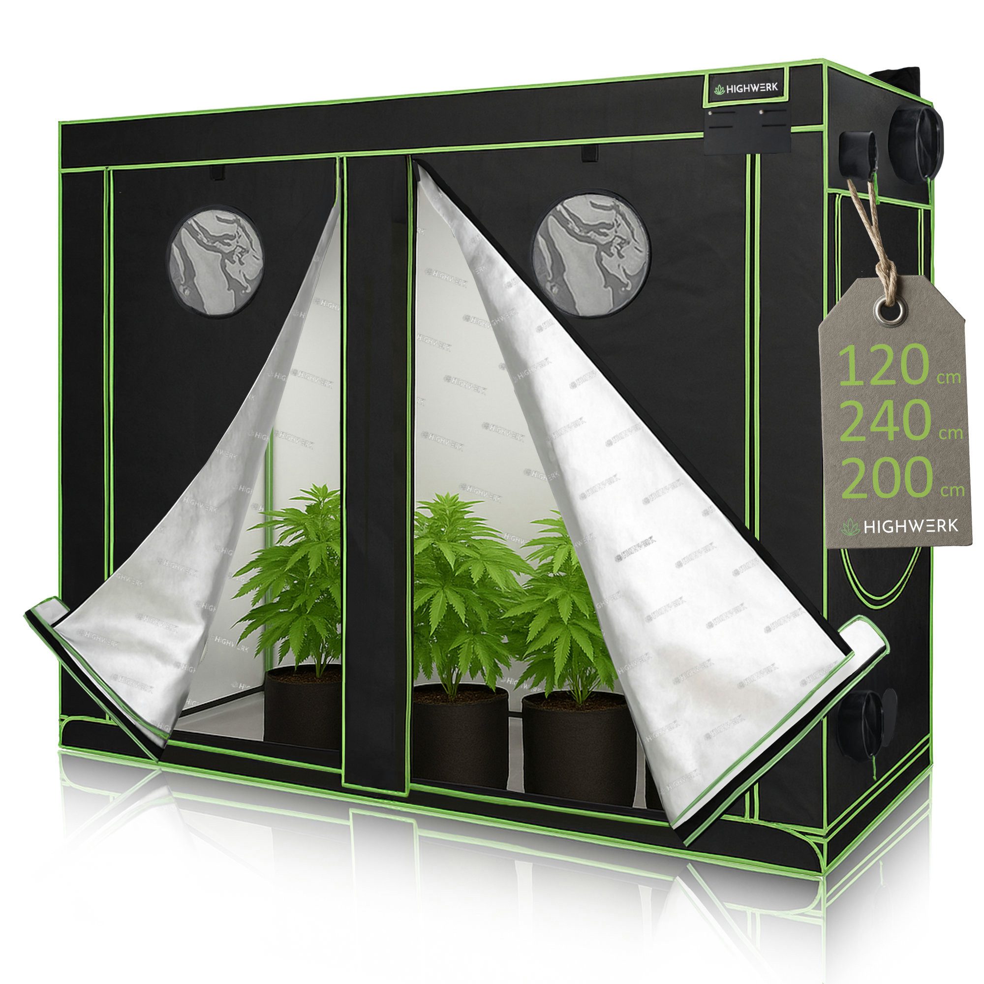 HIGHWERK Gewächshaus Growzelt 120 x 240 günstig online kaufen