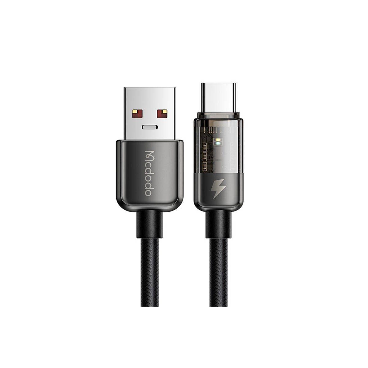 Schnell-Ladekabel 6A USB-C 1.2m Nylonkabel schwarz Smartphone-Kabel