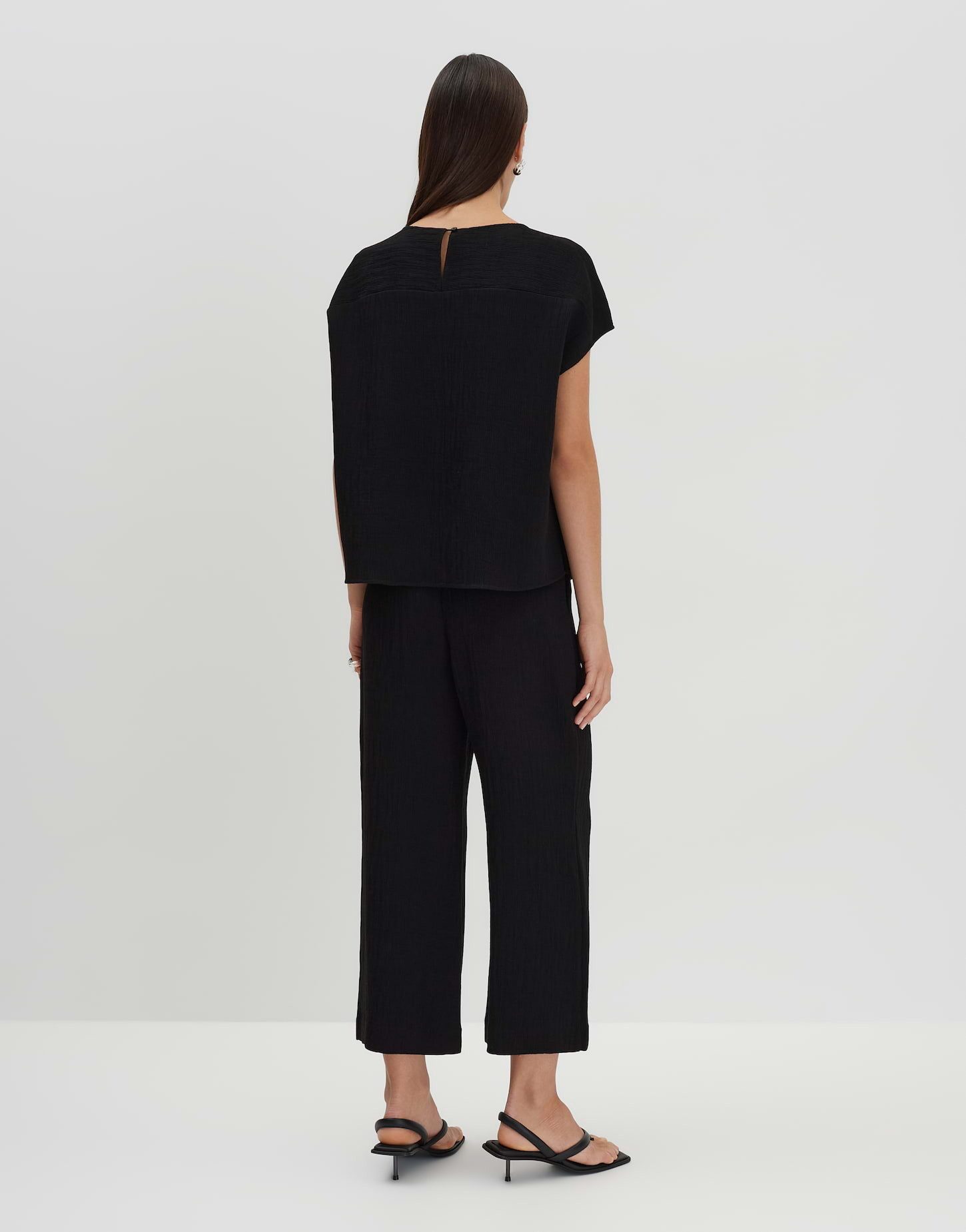 someday Culotte CURILO TEXTURE Wide mit Crinkle Effekt