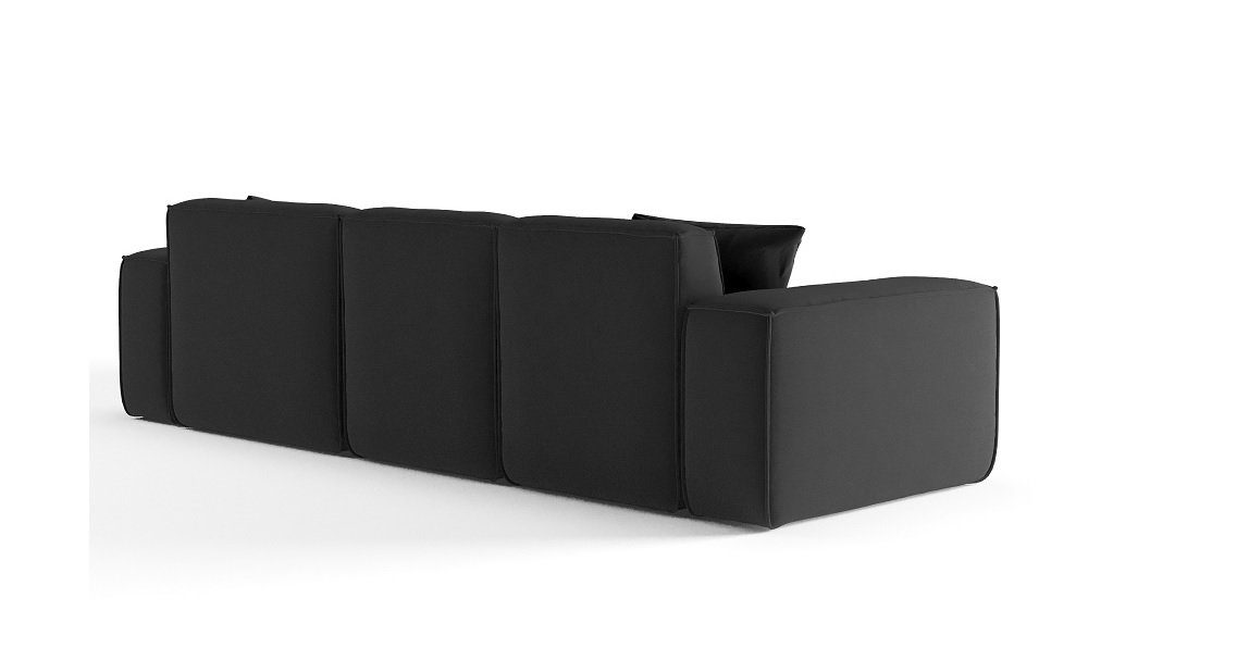 Fun Möbel Ecksofa Designersofa CELES Ottomane Links oder Rechts in Stoff, inkl. 2 Zierkissen