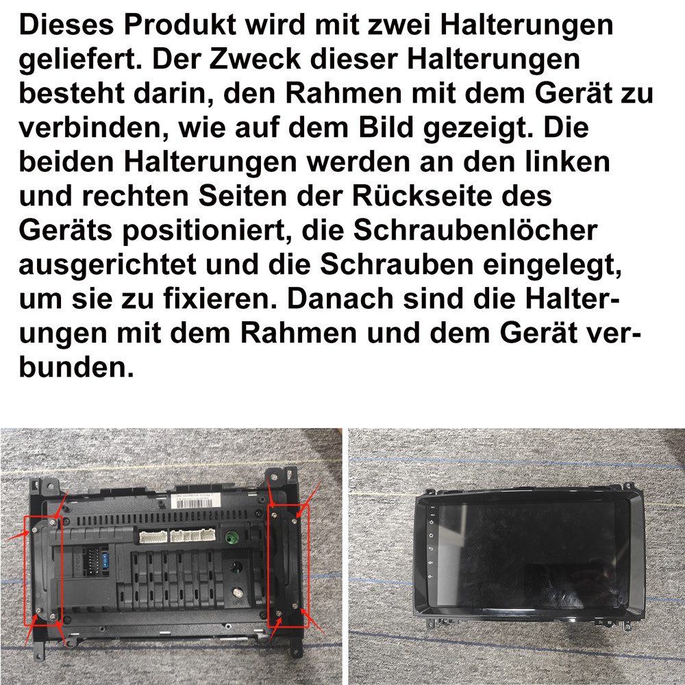 ESSGOO Android 15 Für Mercedes-Benz A/B Klasse/Vito W169 W639 W245 W906 Navigationsgerät (2 DIN Carplay Bluetooth Navigationsgeräte Rückfahrkamera(optional) – Bild 4 von 5