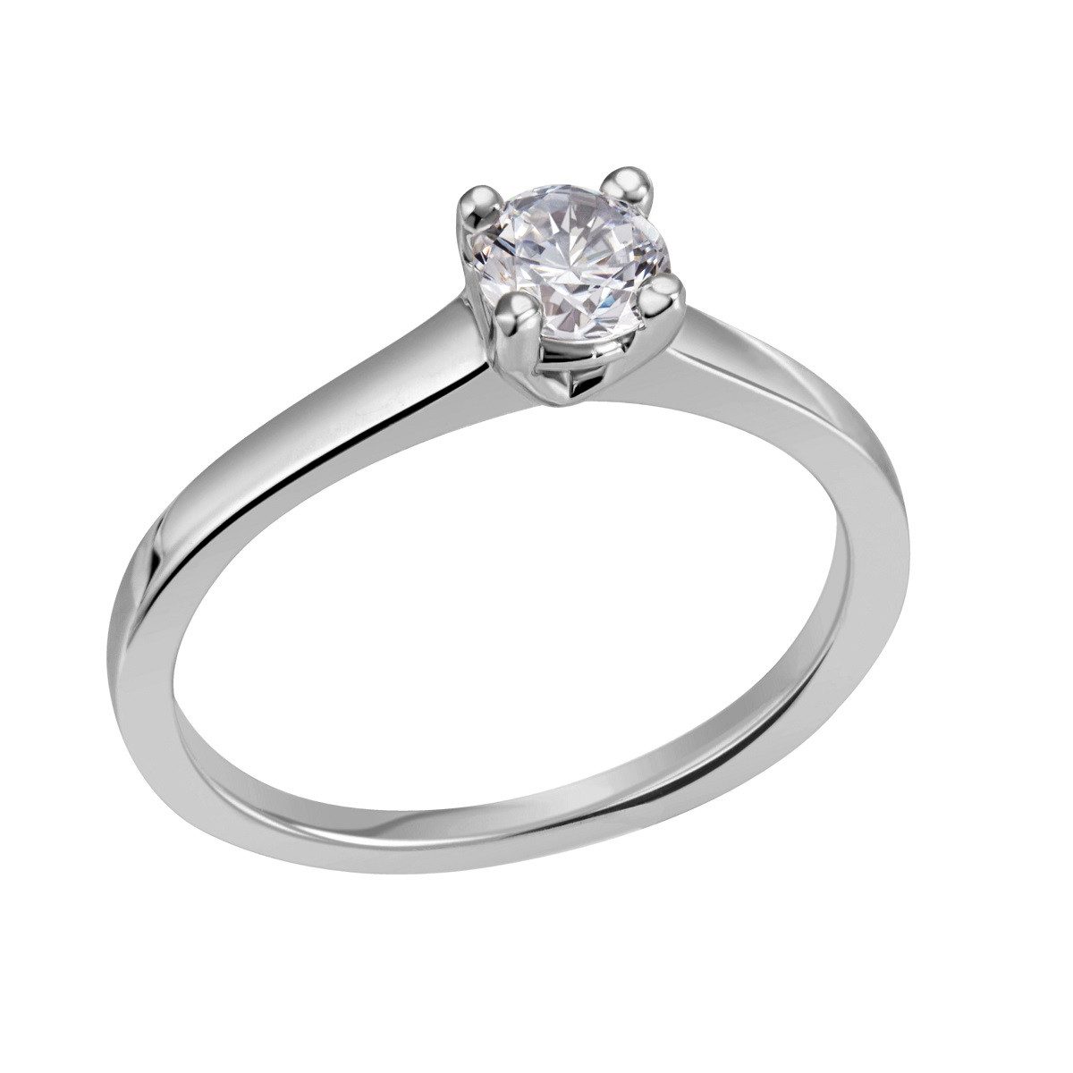 Reflexion Diamonds Solitärring Verlobungsring, 585er Gelb- oder Weißgold, 4er Stotzen, 0,30ct SI, Solitärring, 4er Stotzenfassung, 0,30ct W/SI
