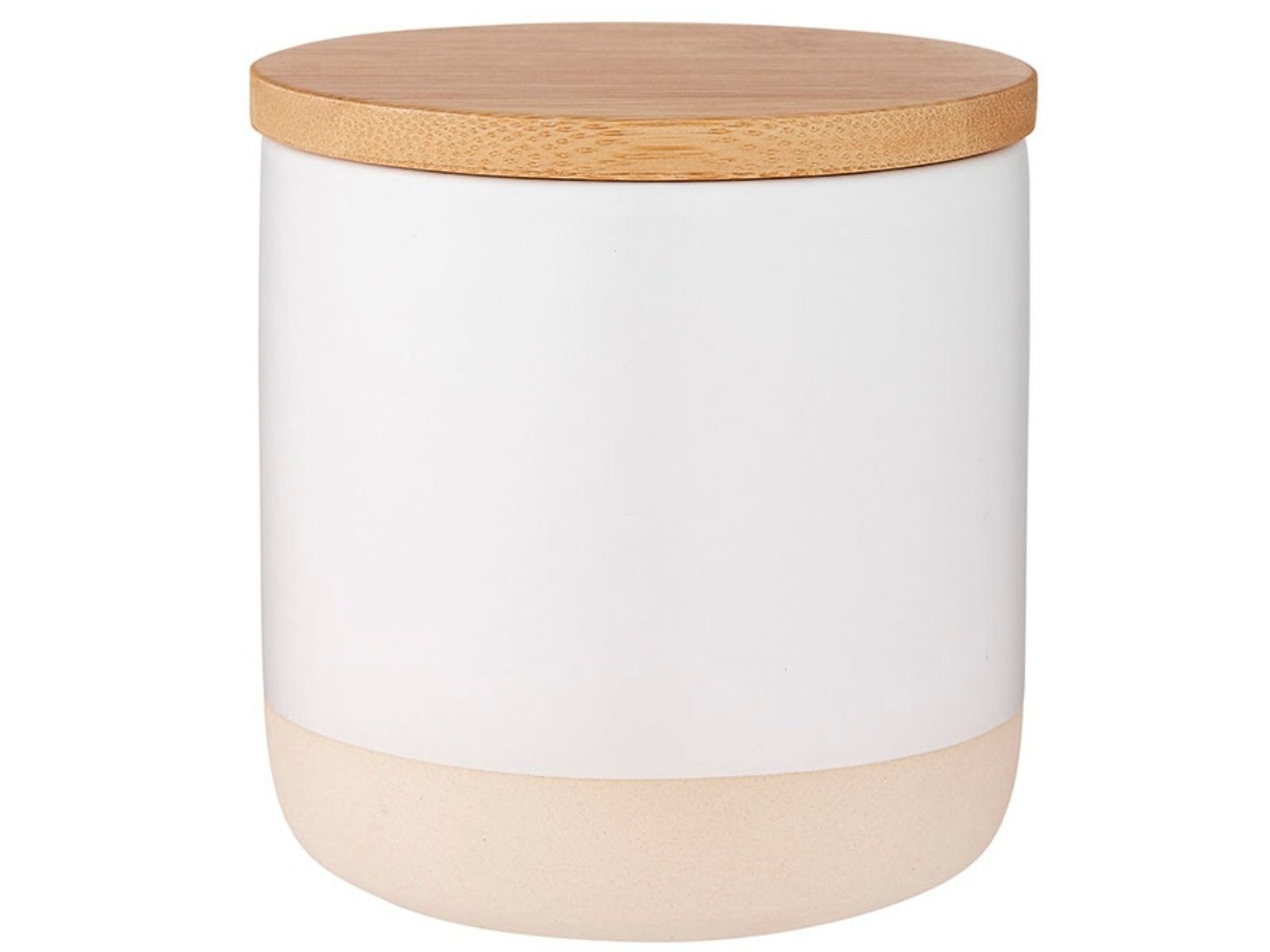 Ladelle Vorratsdose HOST Vorratsdose weiss 10 cm, Steinzeug / Bambus