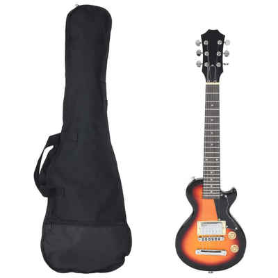 vidaXL Westerngitarre E-Gitarre für Kinder mit Tasche Braun und Schwarz 3/4 30"