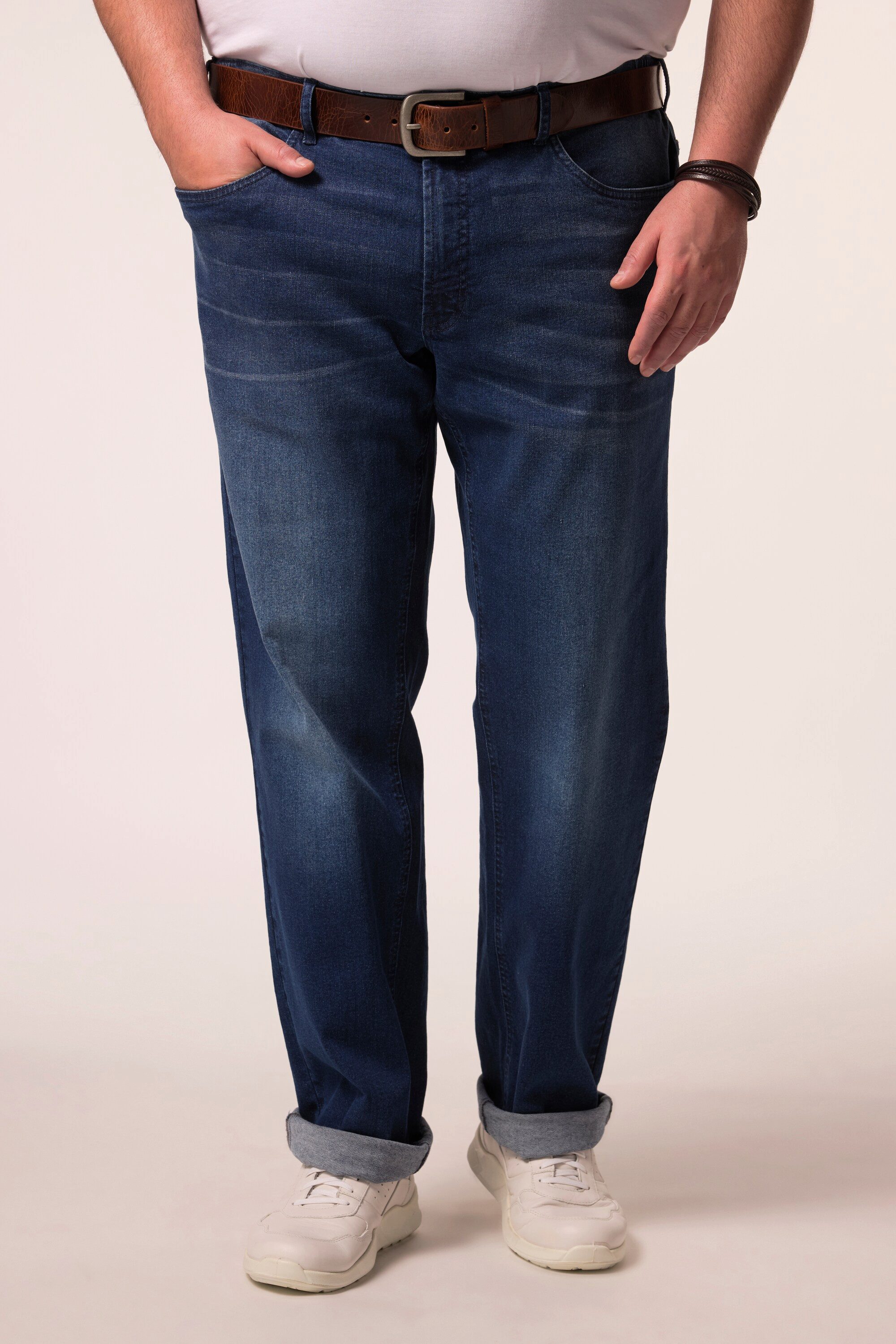 Men Plus Cargohose Men+ Jeans Denim Bauchfit Regular Fit 5-Pocket günstig online kaufen