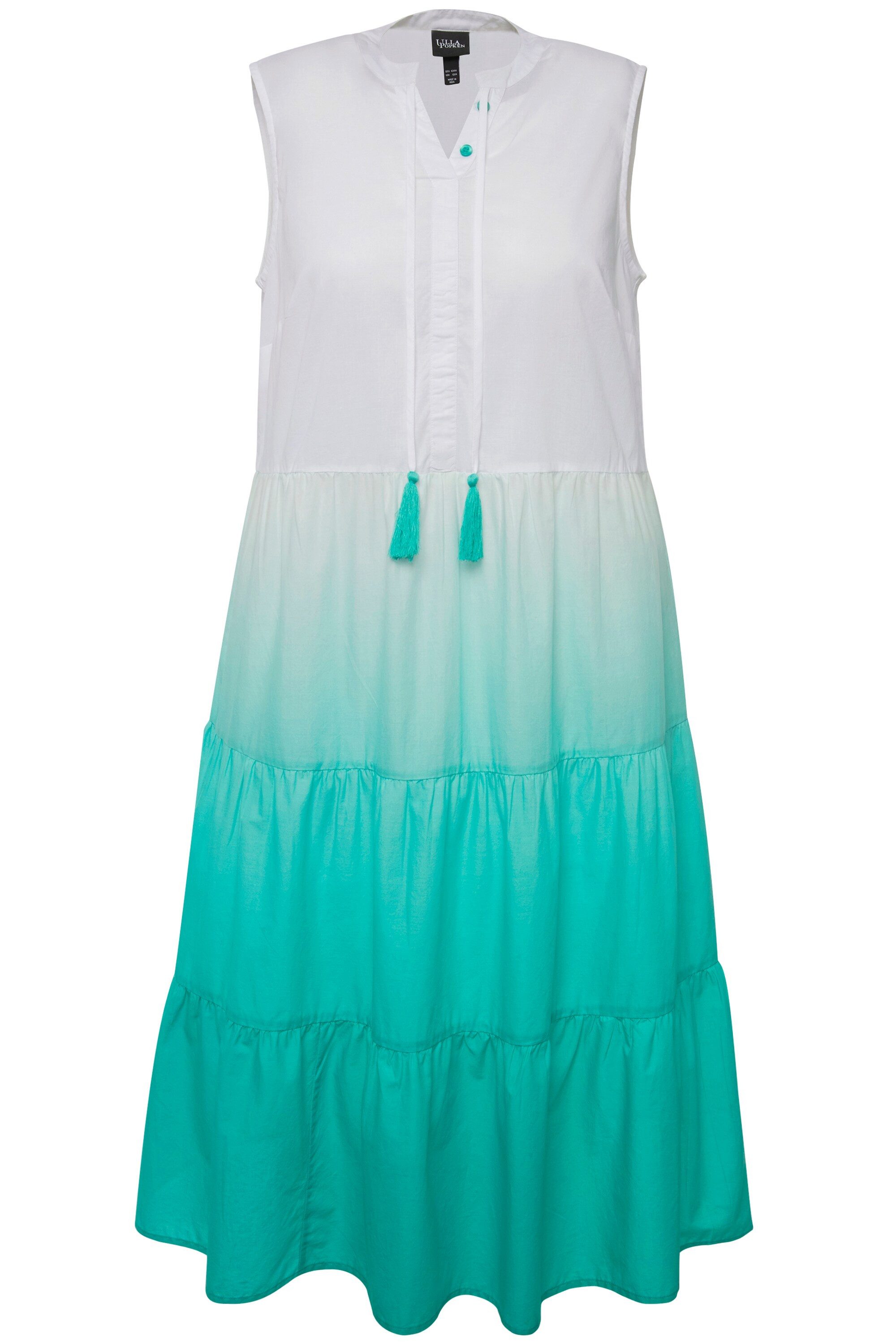 Ulla Popken Jerseykleid Midikleid Farbverlauf Tunika-Ausschnitt günstig online kaufen