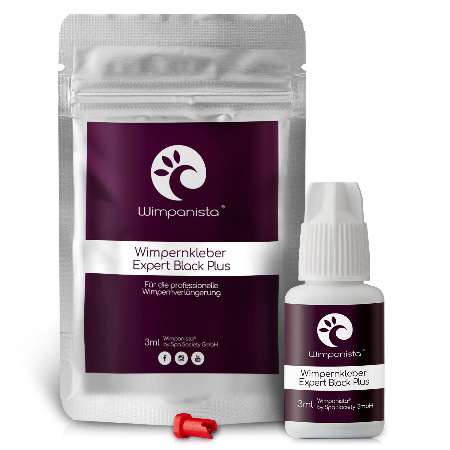 Wimpanista Wimpernkleber Expert Black PLUS. Trocknungszeit 1-2 Sek., für die professionelle Wimpernverlängerung